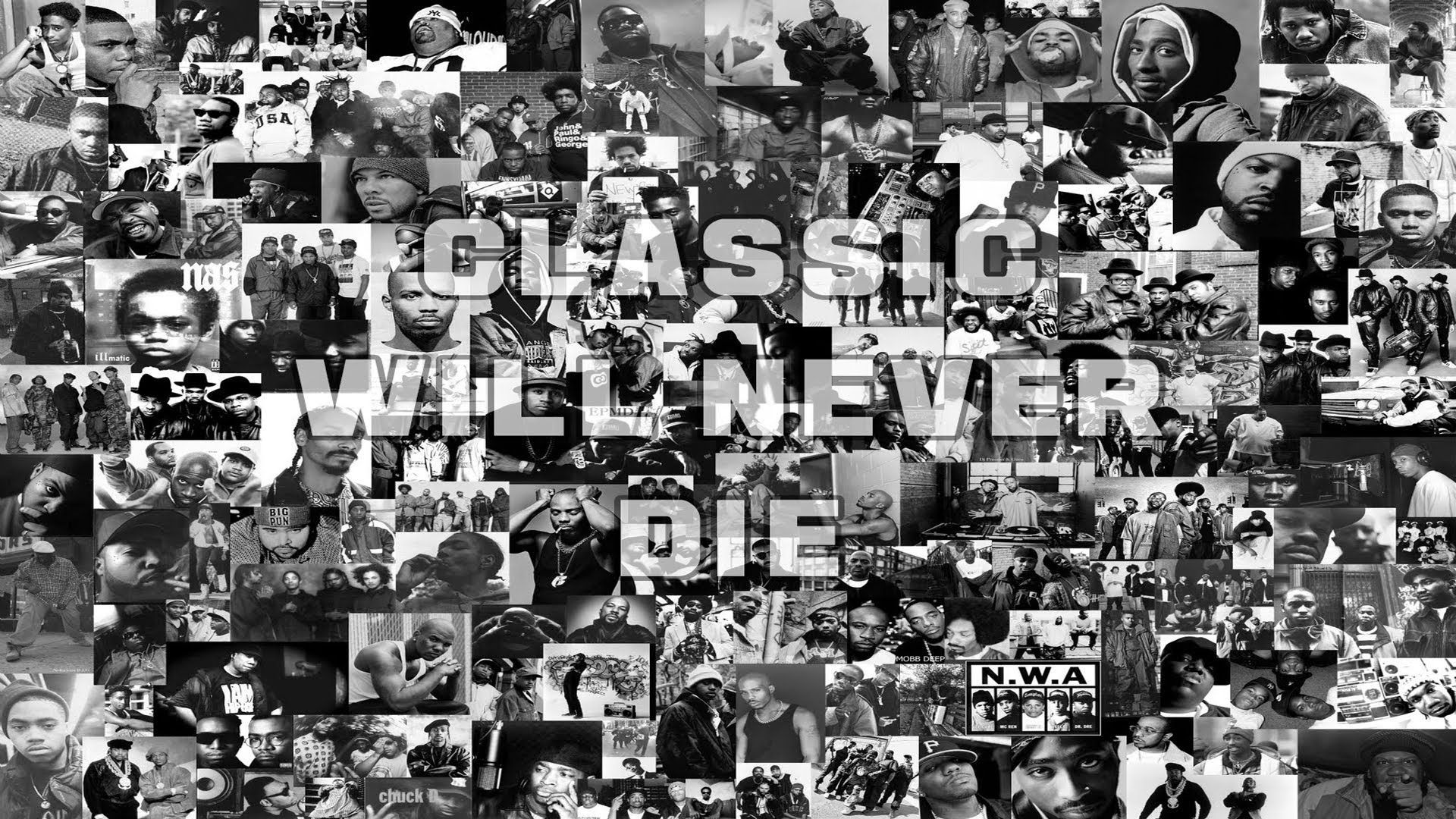 Collage rapper bianco e nero, 1920x1080 Full HD, Laptop