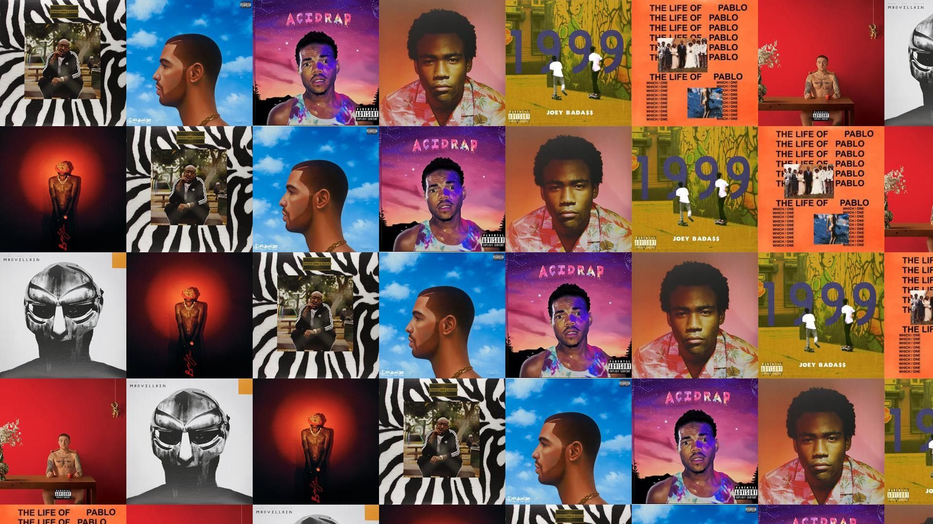 Collage copertine album Acid Rap, 1920x1080 1080p, Desktop