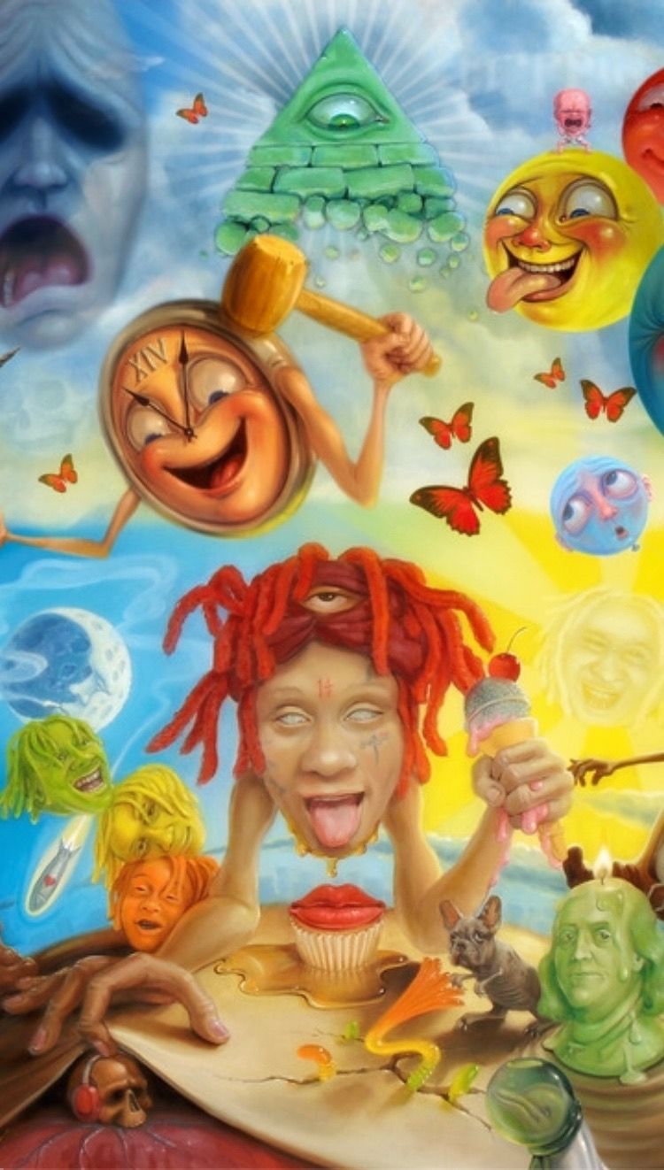 Trippie Redd copertina album surreale, hip hop, 750x1322 Full HD Verticale, iPhone