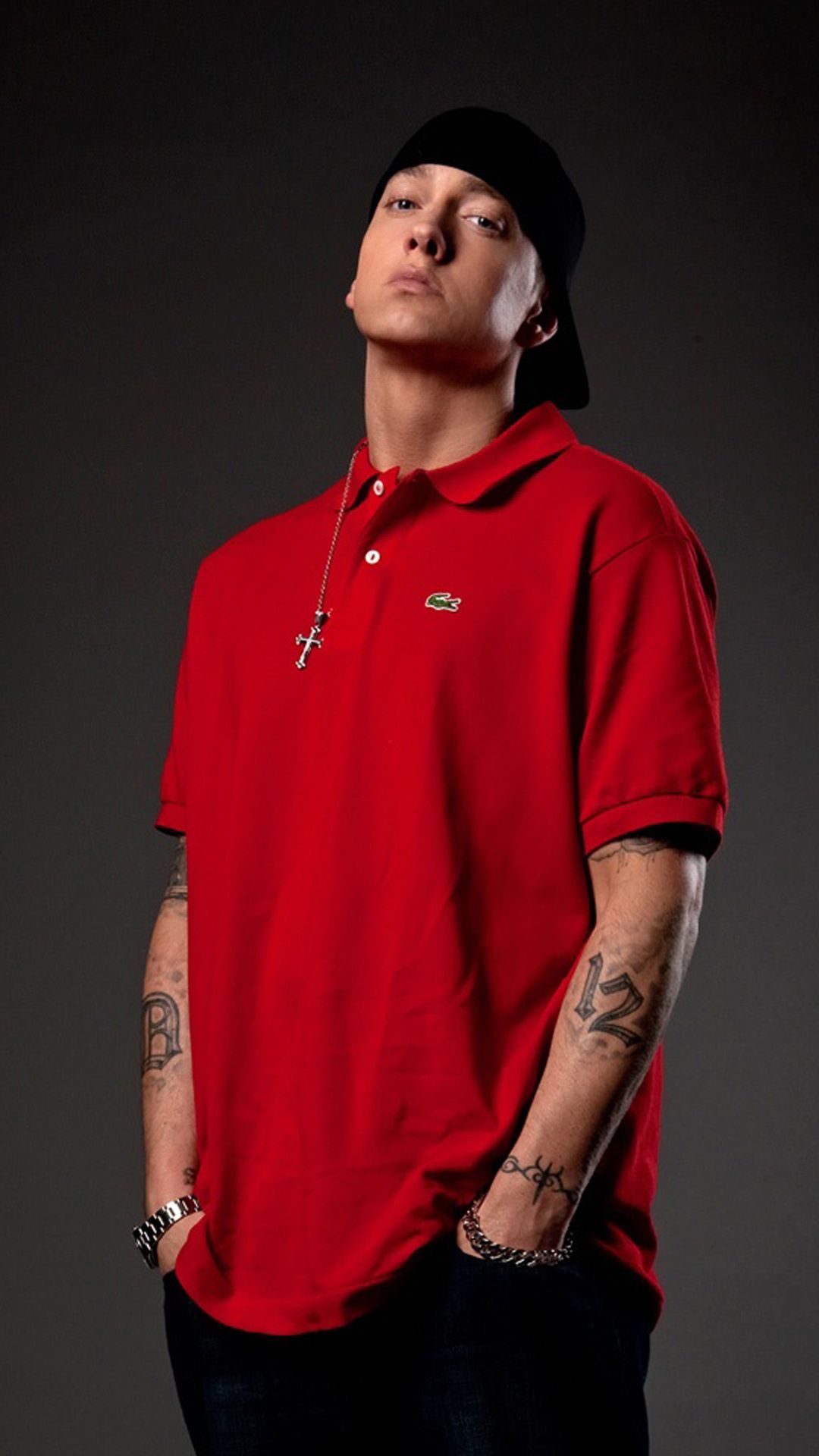 Eminem polo rossa Lacoste, Marshall Mathers, 1080x1920 Full HD Verticale, iPhone