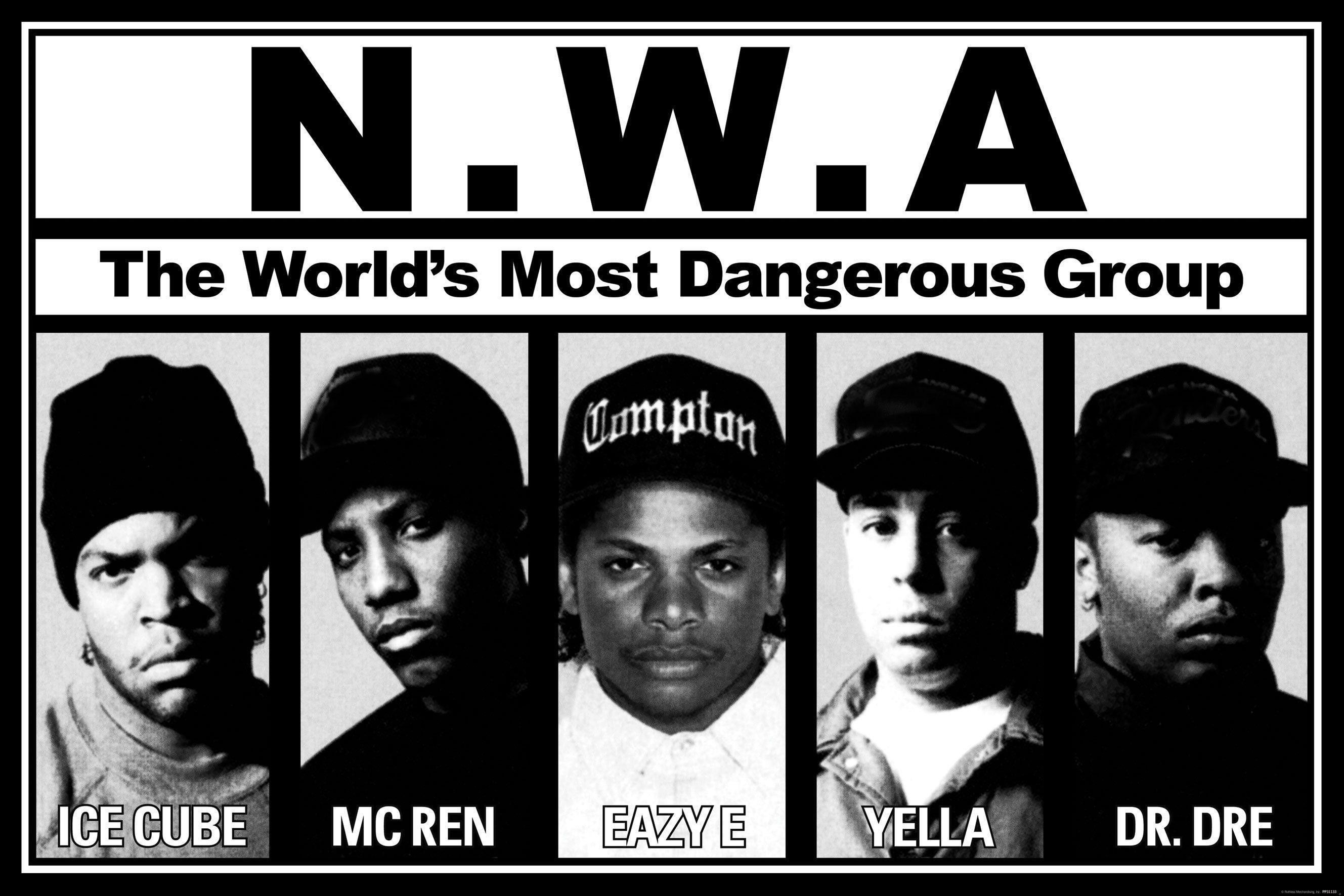 N.W.A gruppo rap bianco e nero, 2657x1772 2K+, Desktop