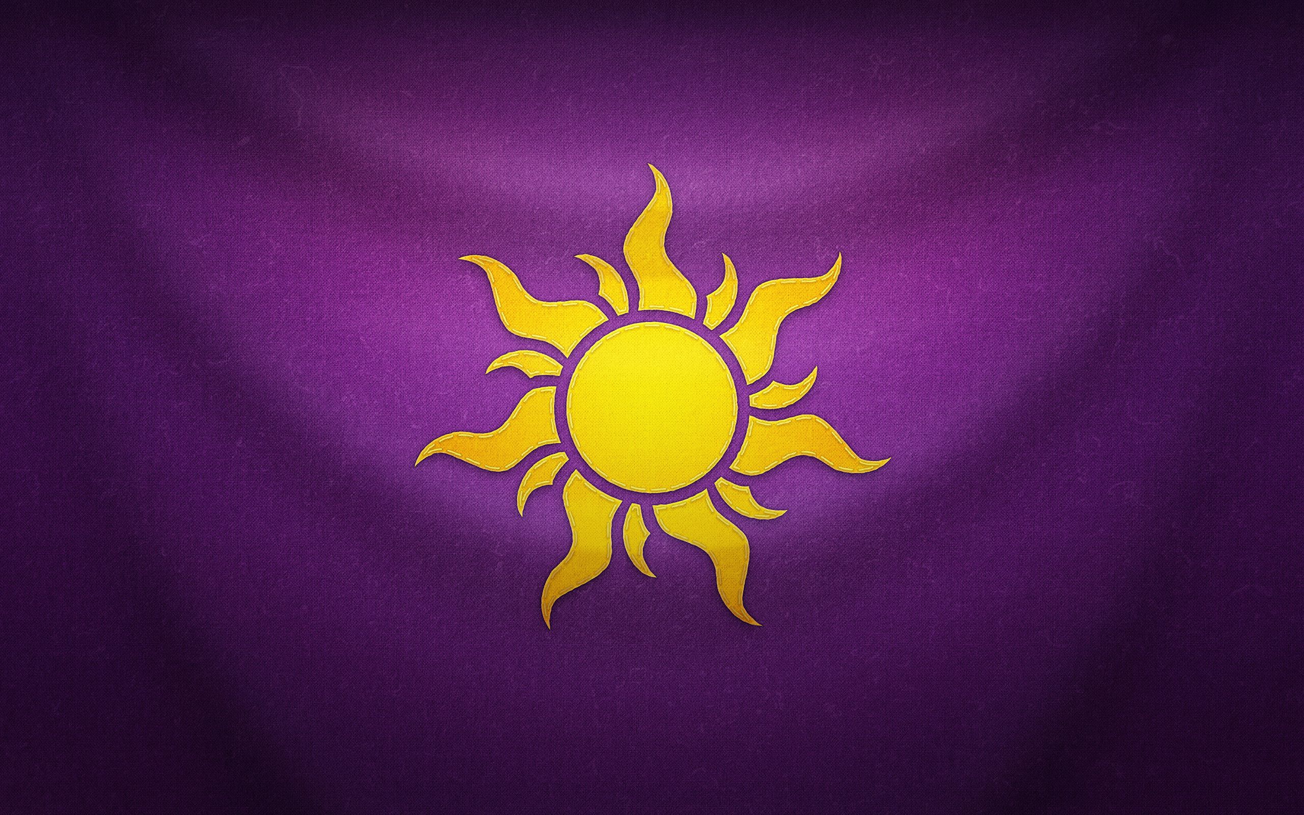 Simbolo sole Rapunzel viola, 2560x1600 2K+, Desktop