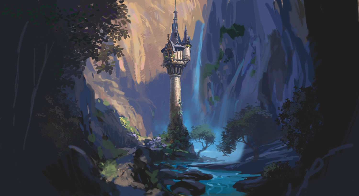 Torre di Rapunzel in valle, 1500x821 HD, PC Desktop