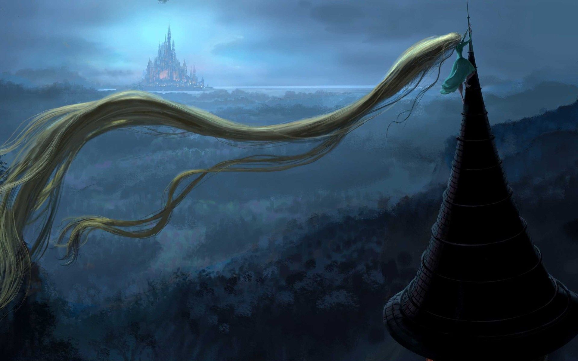 Rapunzel torre capelli castello, 1920x1200 Full HD+ WUXGA, PC Desktop