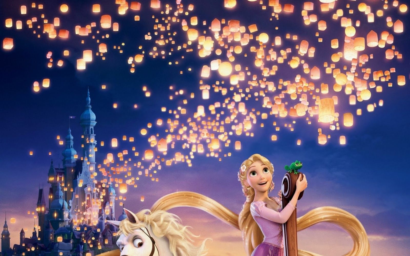 Rapunzel castello lanterne Disney, classici d'animazione, 1600x1000 HD Ready, PC Desktop