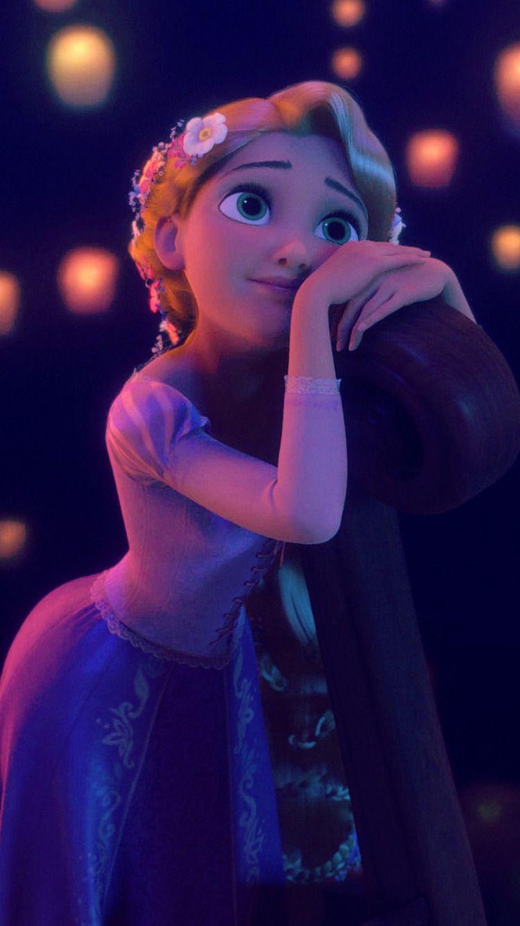 Rapunzel con lanterne notturne, 750x1334 Full HD Verticale, Smartphone