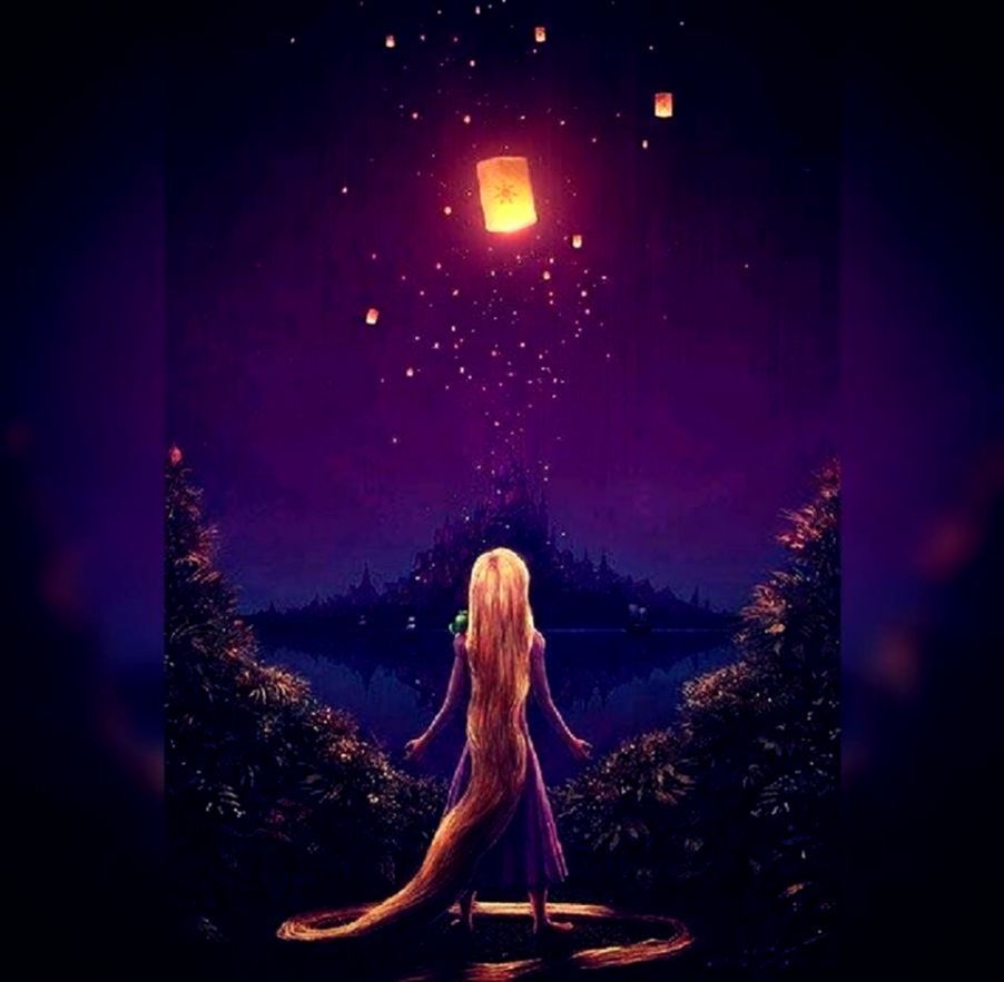 Rapunzel con lanterne notturne, 902x883 HD, PC Desktop