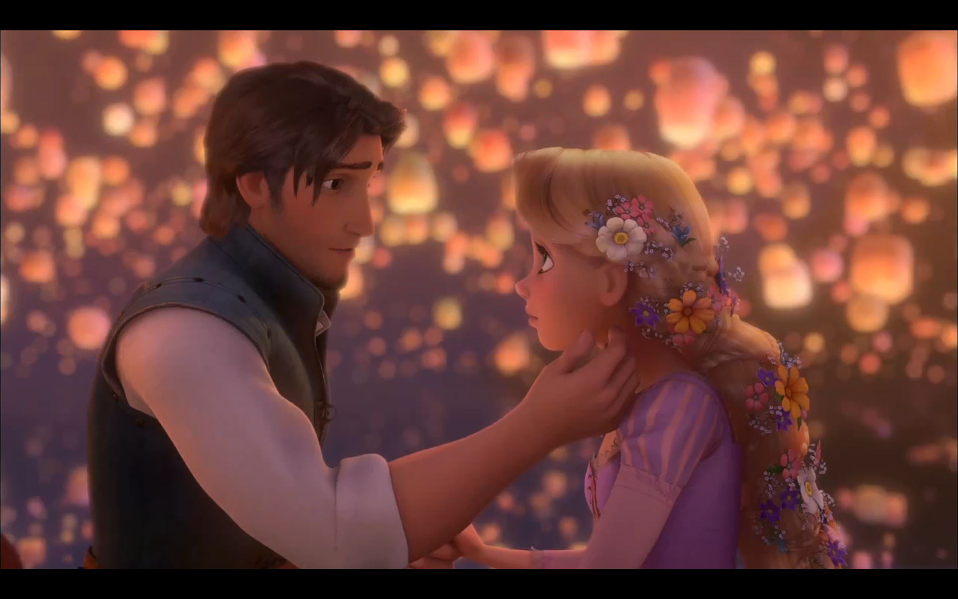 Rapunzel e Flynn, lanterne, 1920x1200 WUXGA, Desktop