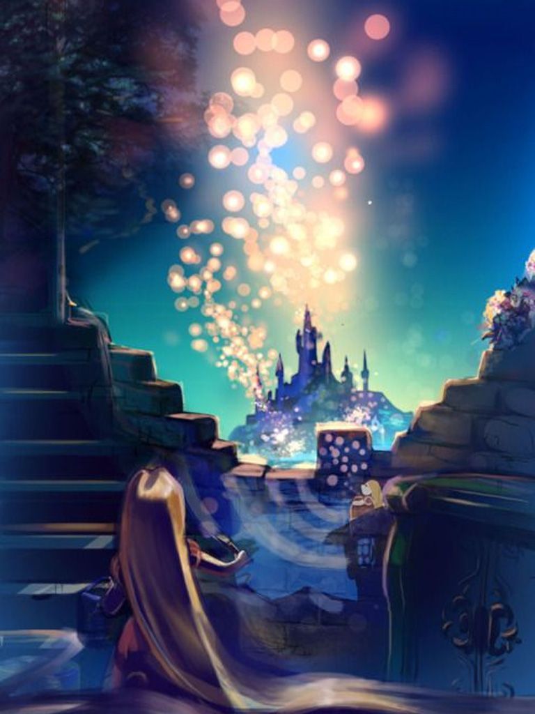 Rapunzel lanterne castello Tangled, 768x1024 Verticale, Mobile