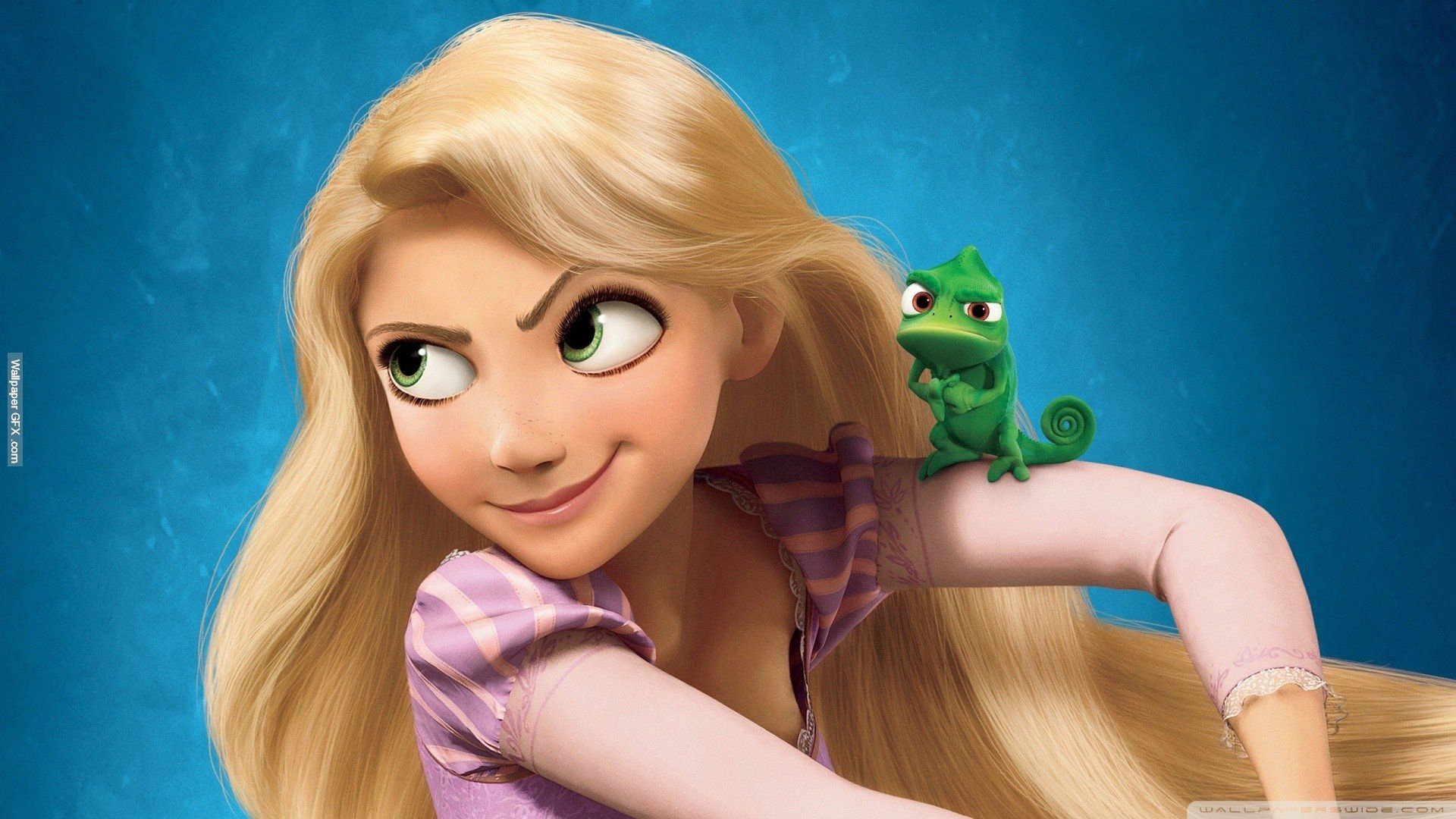 Rapunzel con Pascal camaleonte, 1920x1080 Full HD 1080p, Laptop