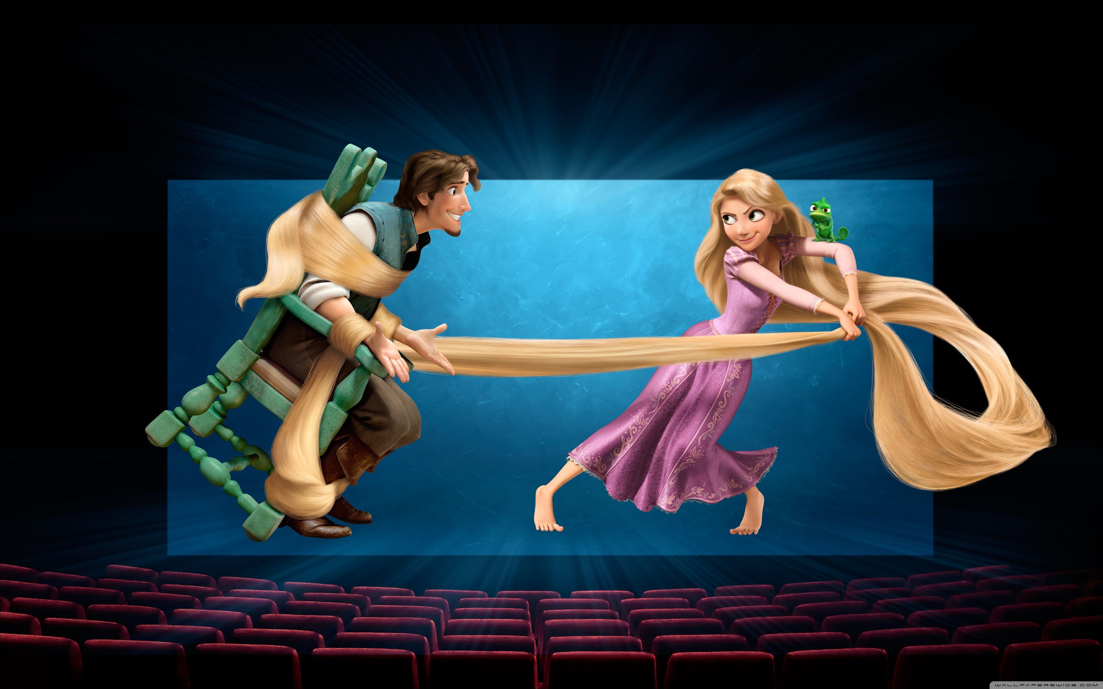 Rapunzel e Flynn Rider 3D, 3840x2400 4K, Desktop 4K
