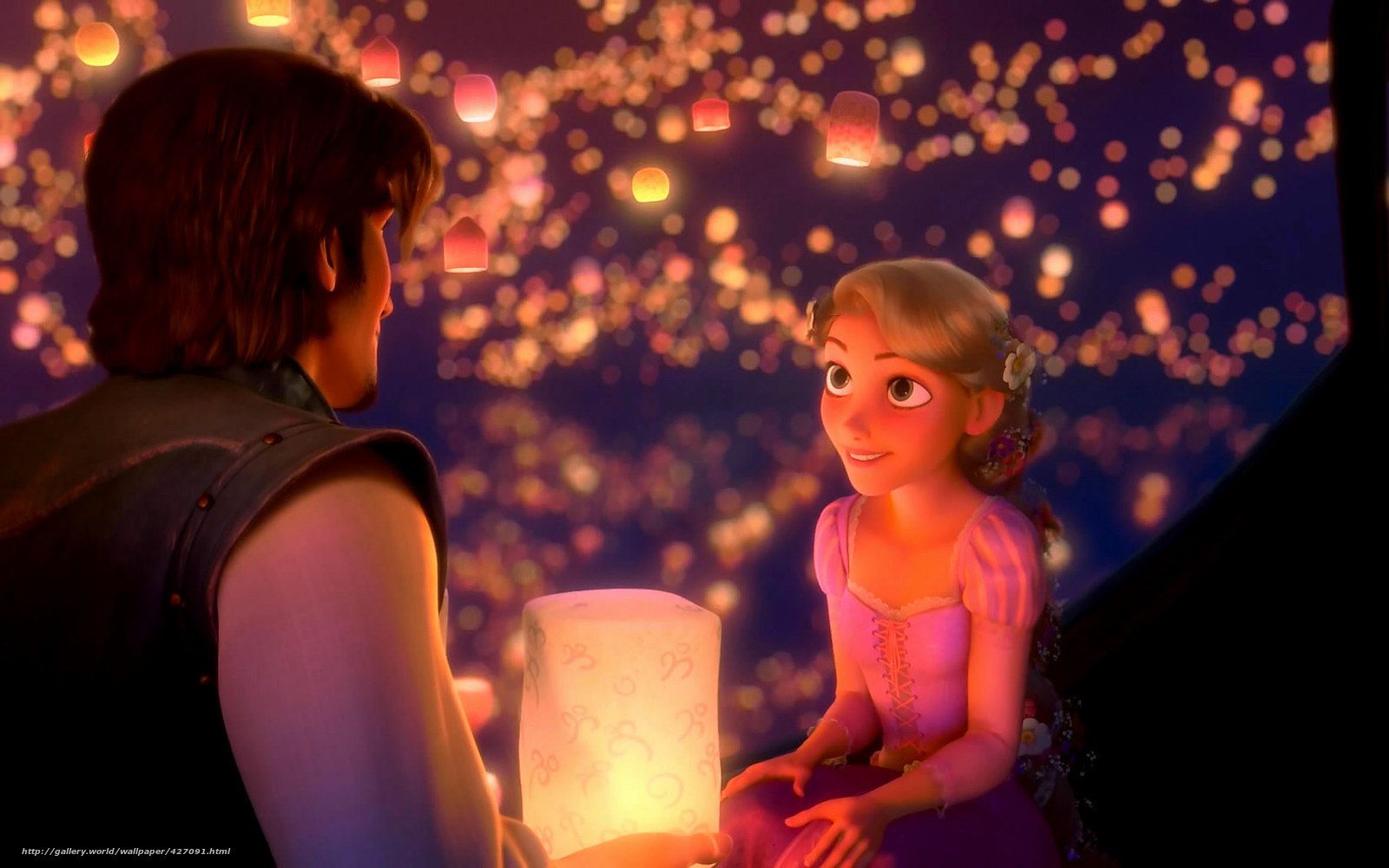 Rapunzel e Flynn lanterne, 1600x1000 900p, PC