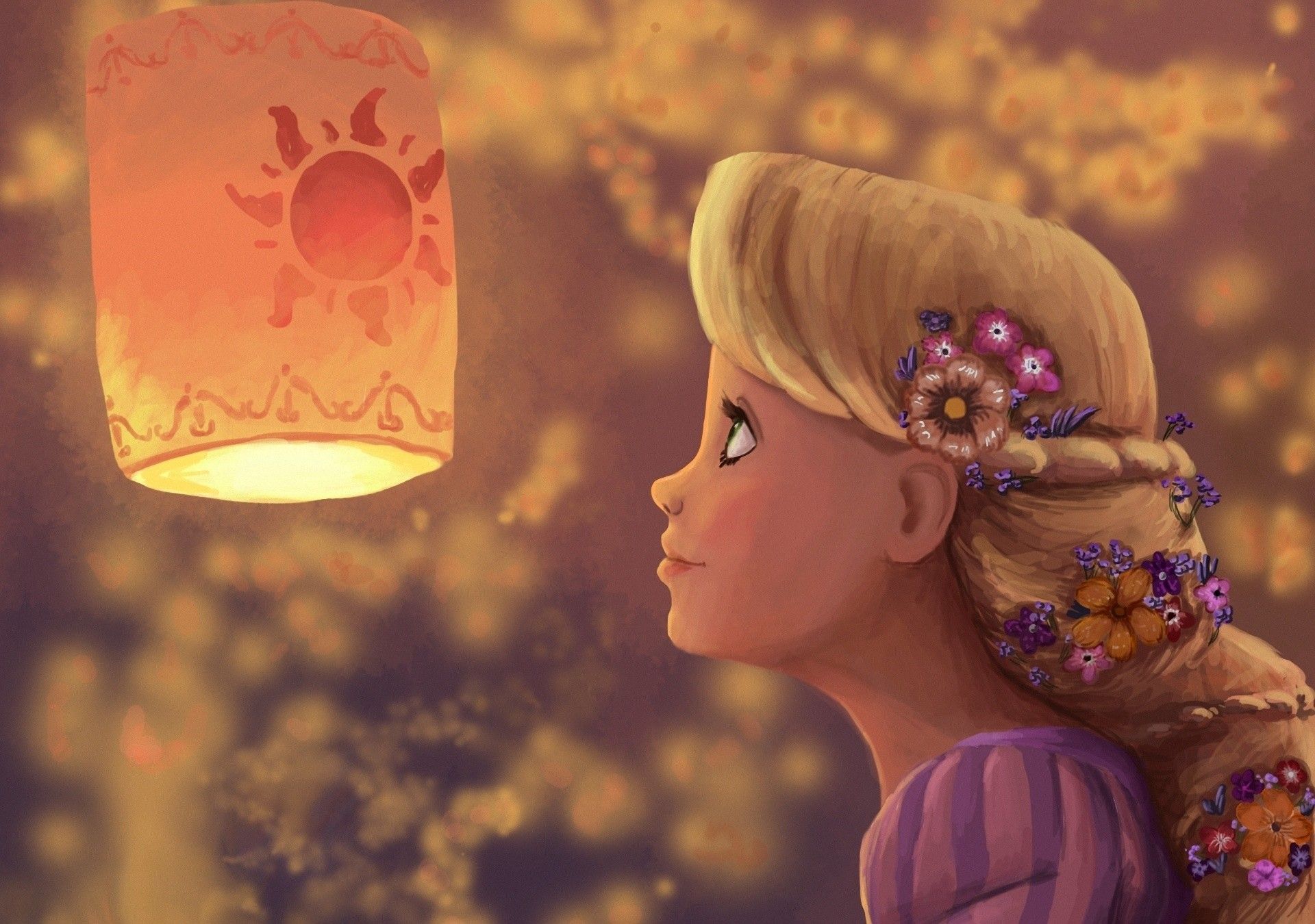 Rapunzel con lanterna dorata, 1920x1350 Full HD+ WUXGA, iMac