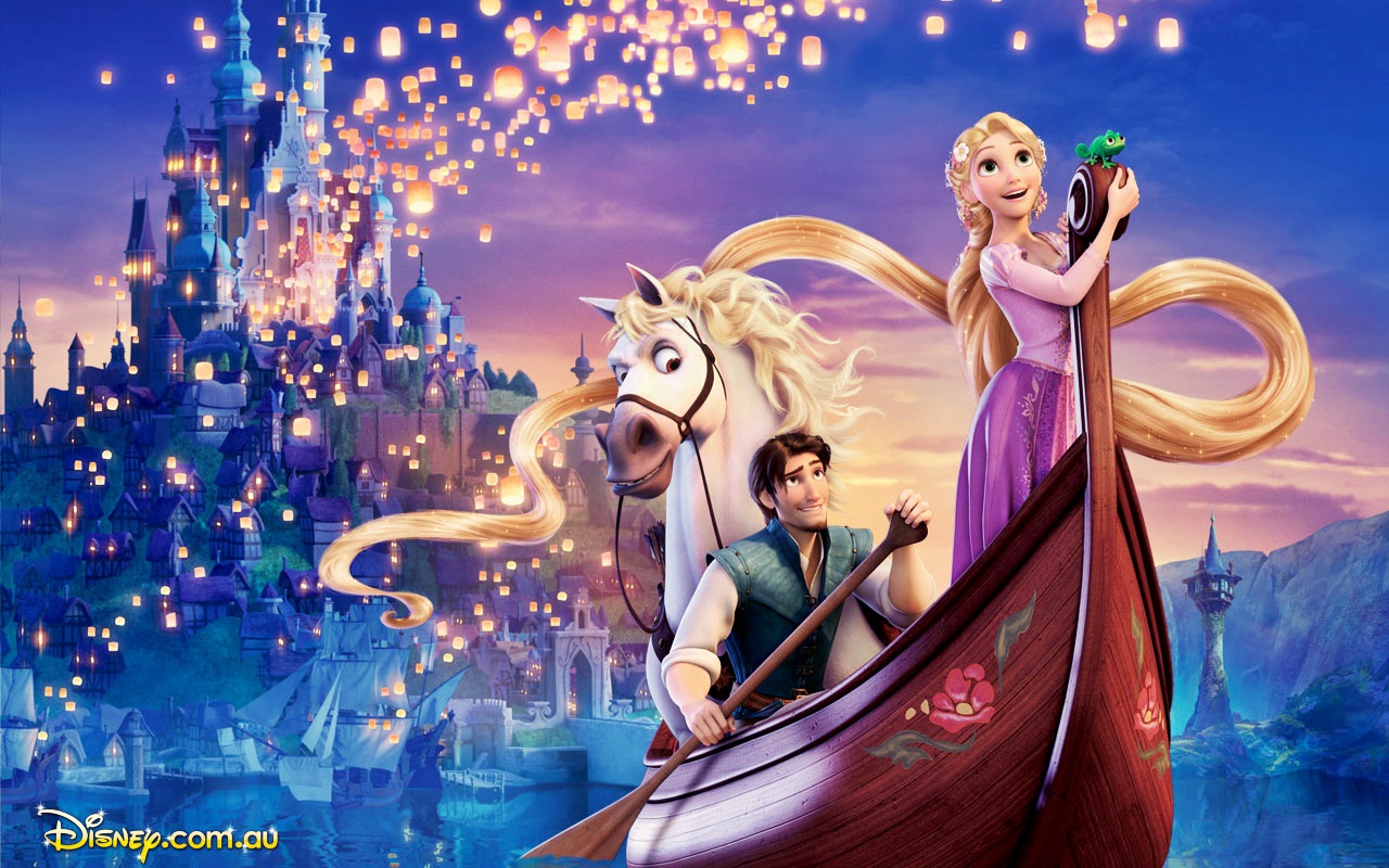 Rapunzel, Flynn e Maximus, 1280x800 720p, PC