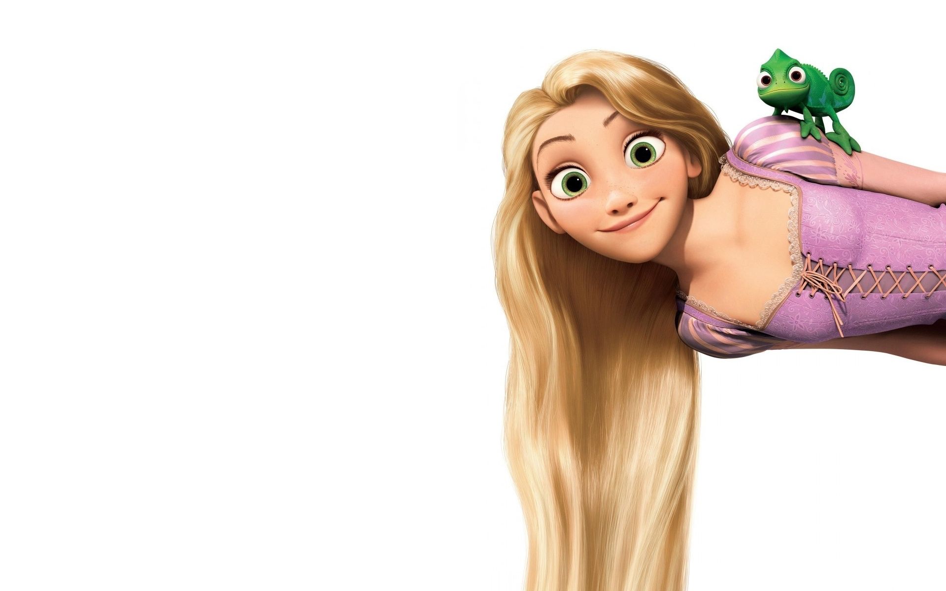 Rapunzel con Pascal camaleonte, 1920x1200 WUXGA, PC Desktop