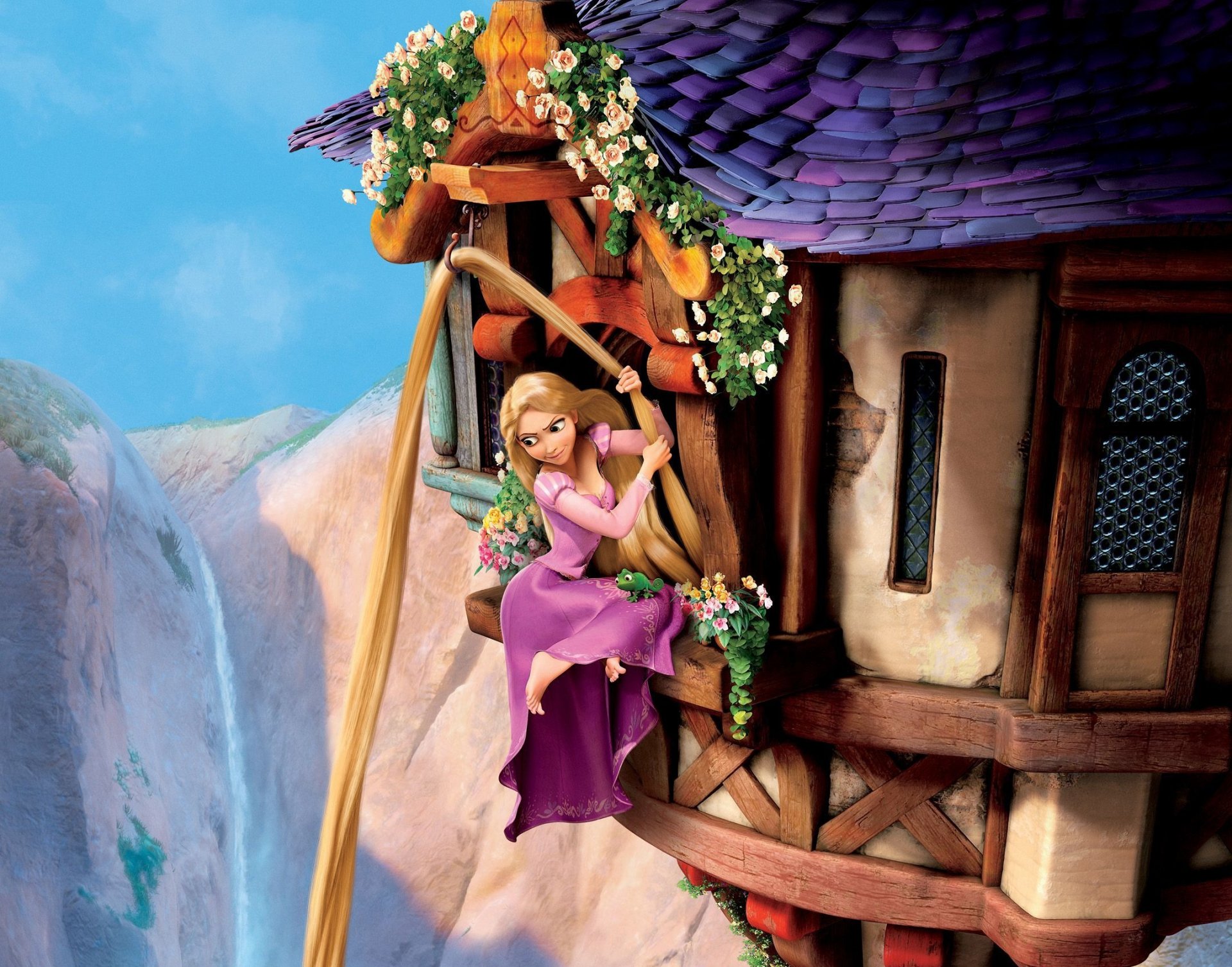 Rapunzel torre Tangled Disney, 1920x1507 Full HD+, PC
