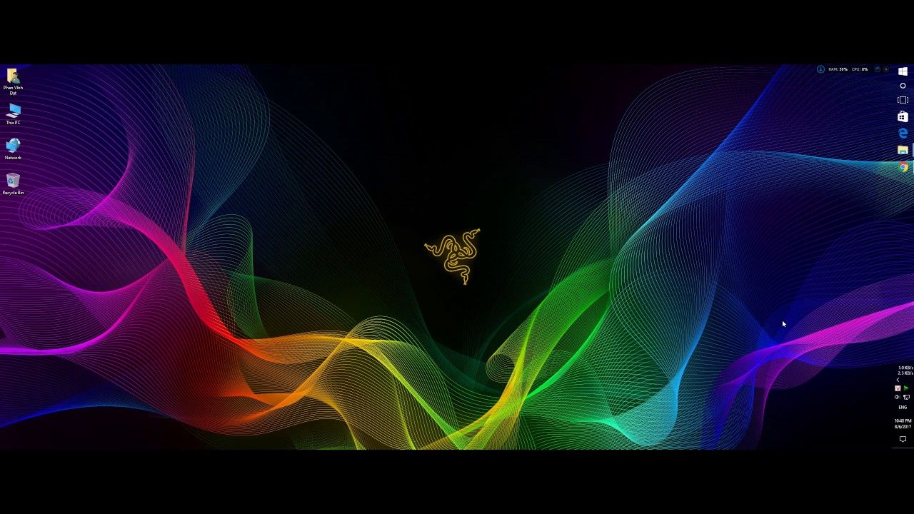 Logo Razer onde arcobaleno, 1280x720 720p, iMac