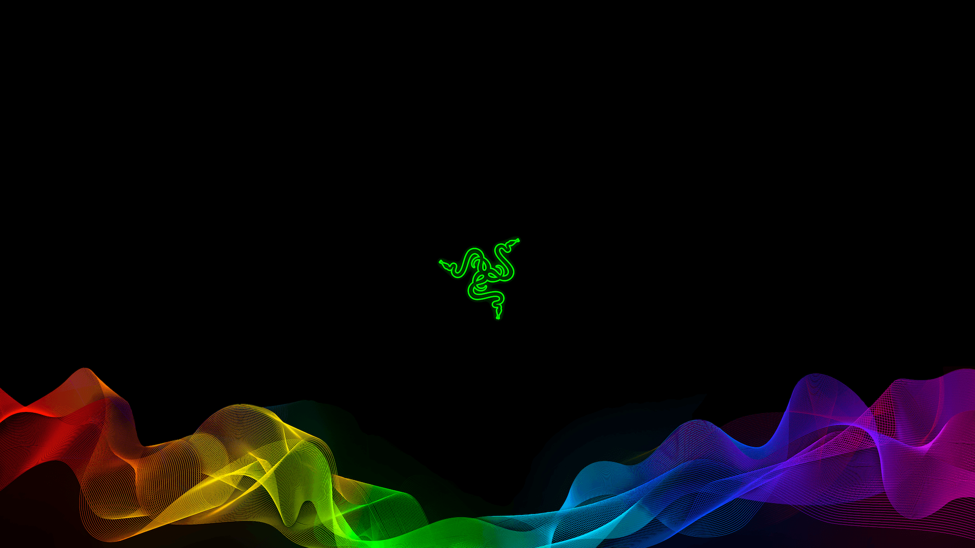 Logo Razer verde su nero, periferiche gaming, 1920x1080 Full HD 1080p, Desktop