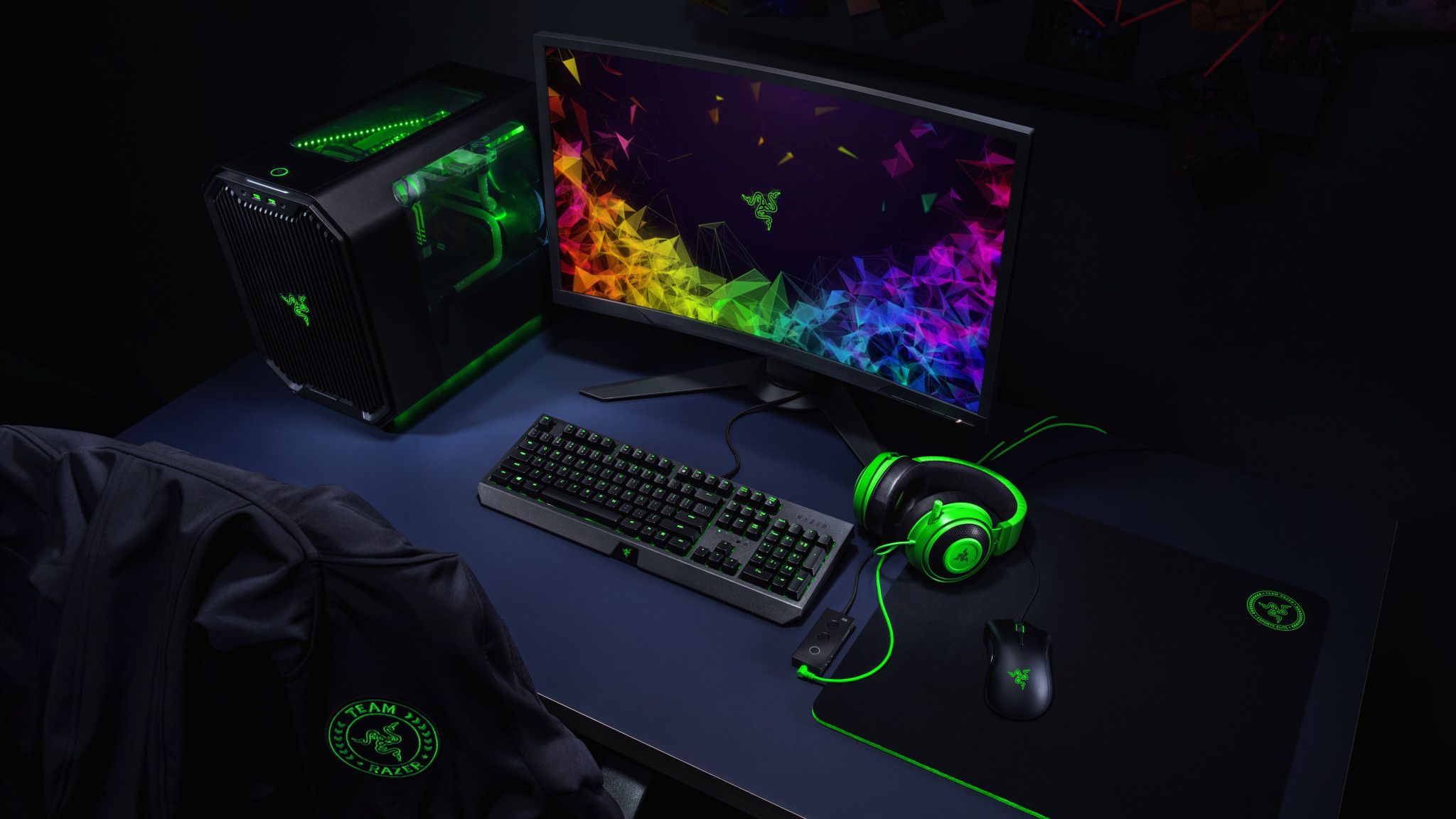 Razer setup gaming RGB, 2048x1152 Hi-Res, Monitor Gaming