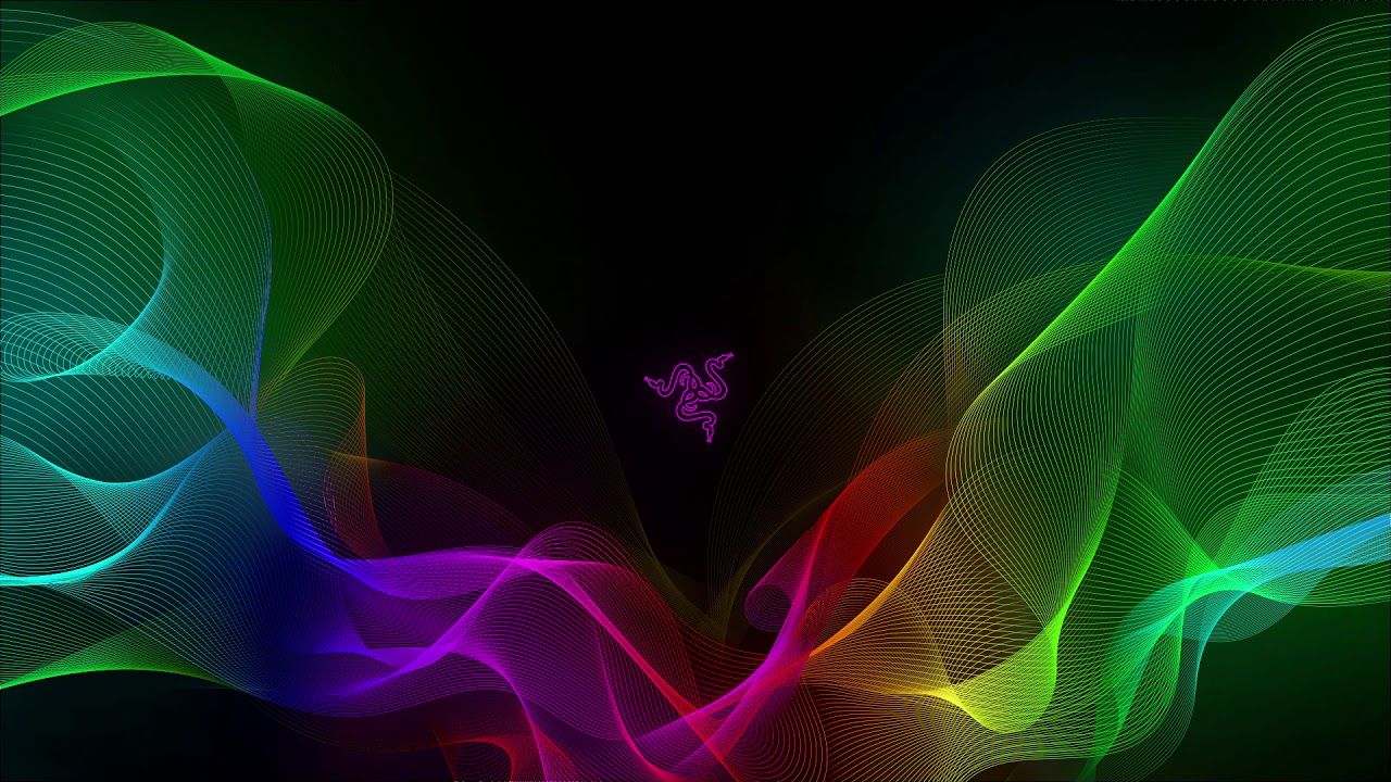 Logo Razer onde colorate, 1280x720 HD, PC Desktop