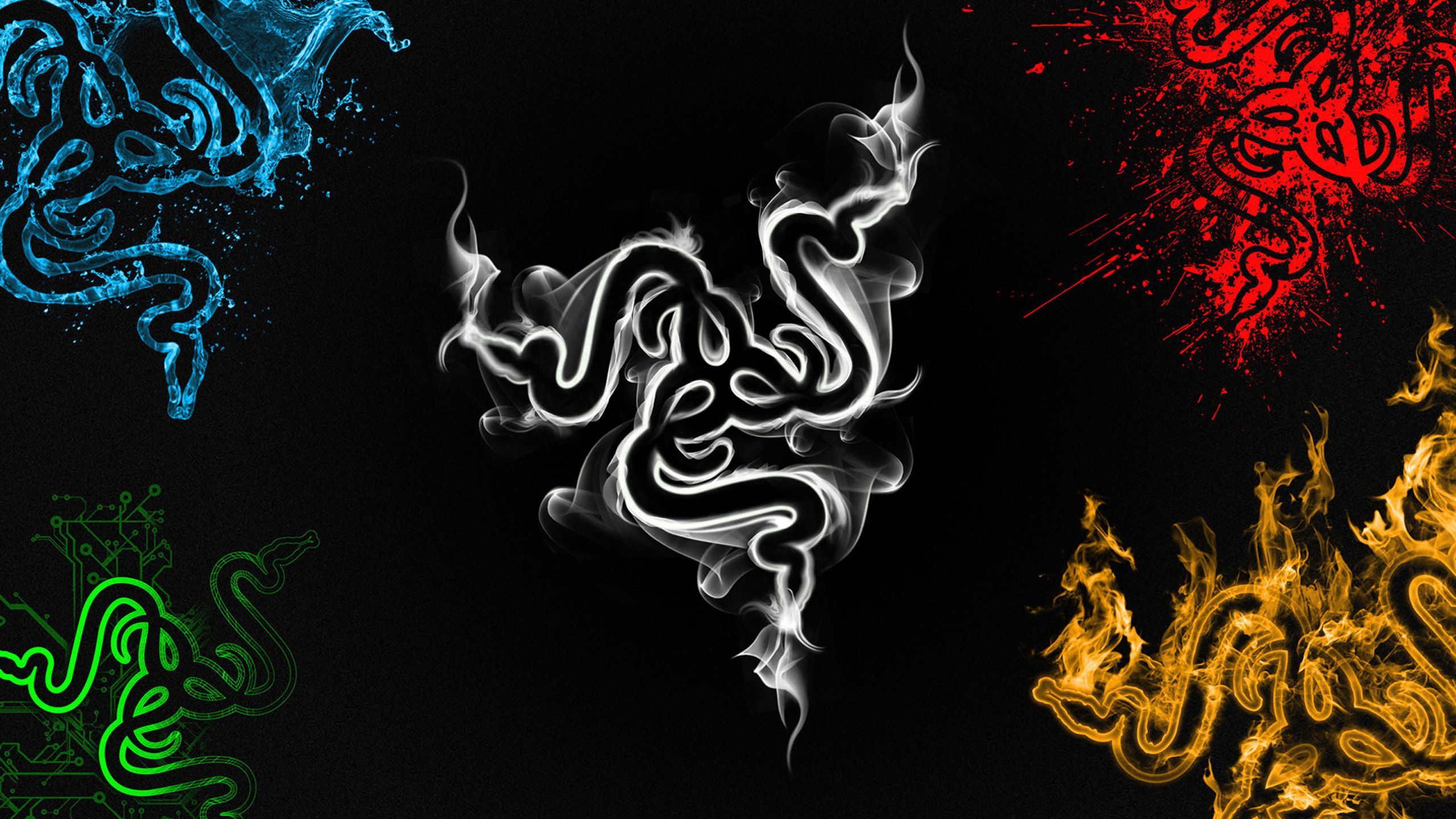 Logo Razer fumo colorato, 2560x1440 1440p, Desktop