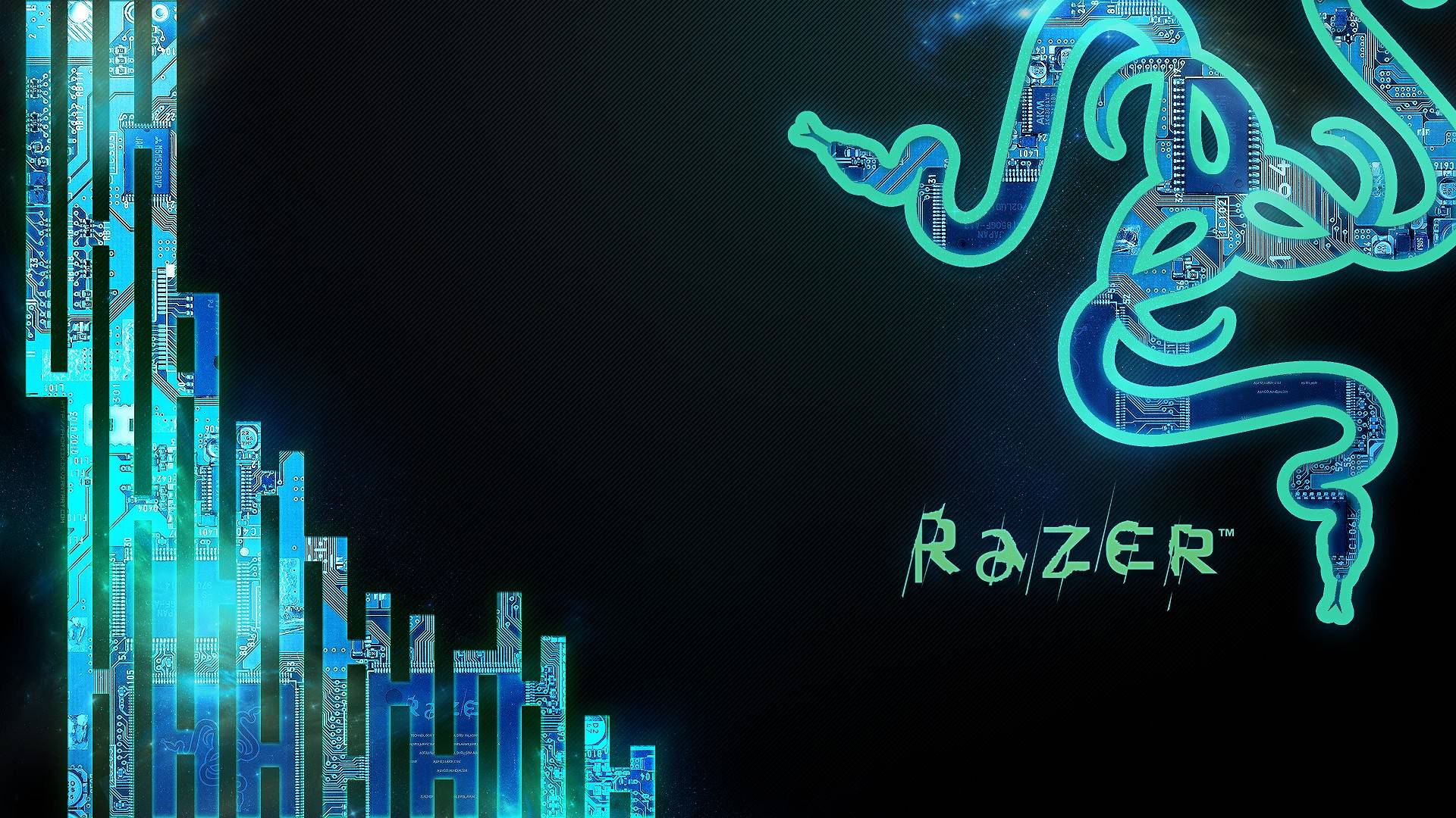 Logo Razer serpente tricefalo blu, 1920x1080 1080p, PC