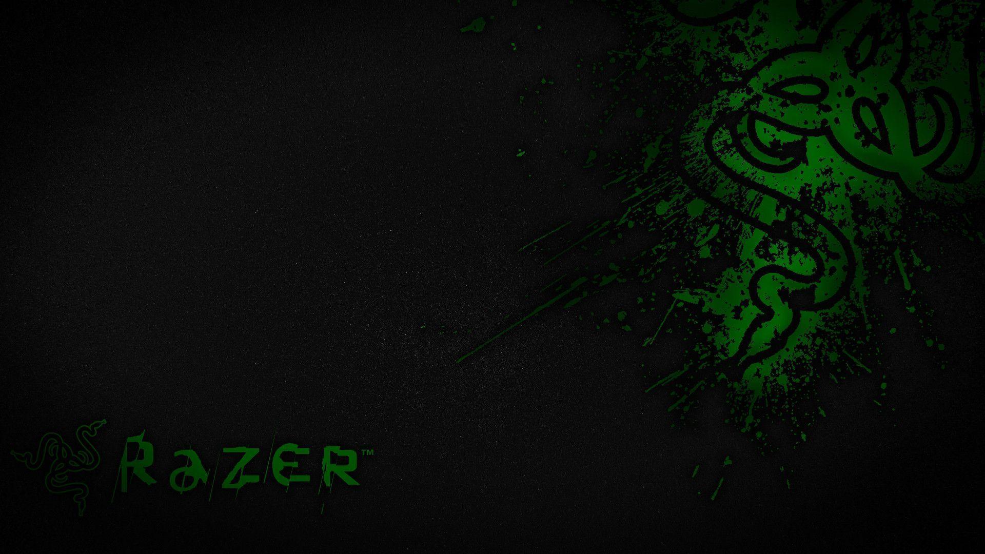 Logo Razer verde sfondo nero, 1920x1080 Full HD 1080p, Desktop