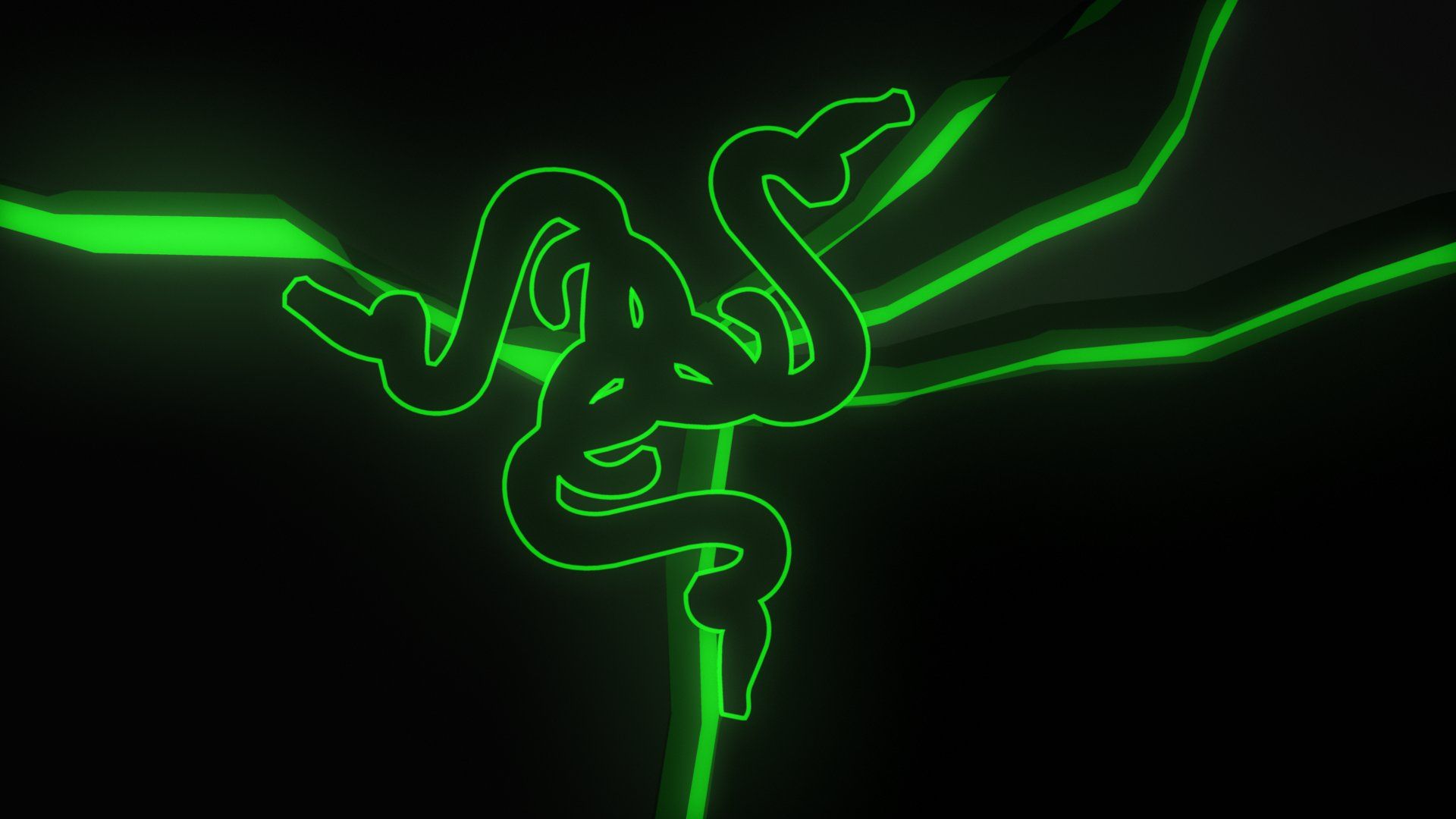 Logo Razer verde neon, 1920x1080 1080p, Desktop