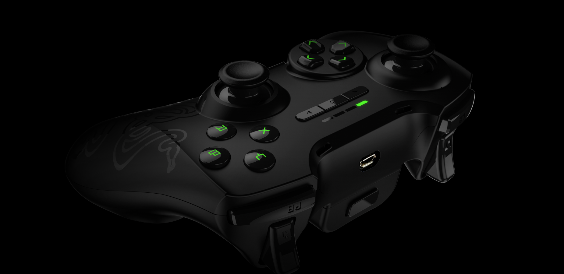 Controller gaming Razer nero, 1851x900 HD, PC Desktop