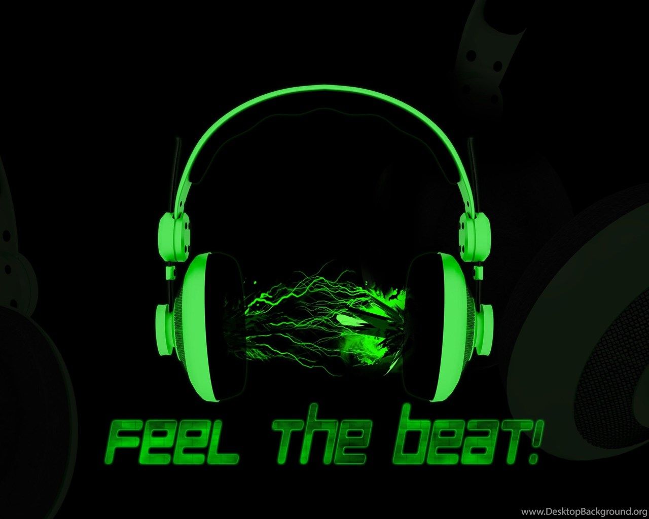 Cuffie verdi neon Razer, 1280x1024 HD, PC Desktop