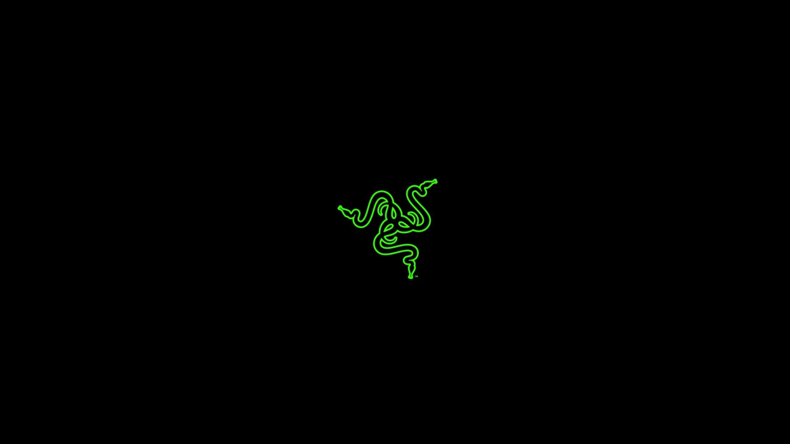 Logo Razer verde sfondo nero, 2560x1440 QHD, PC