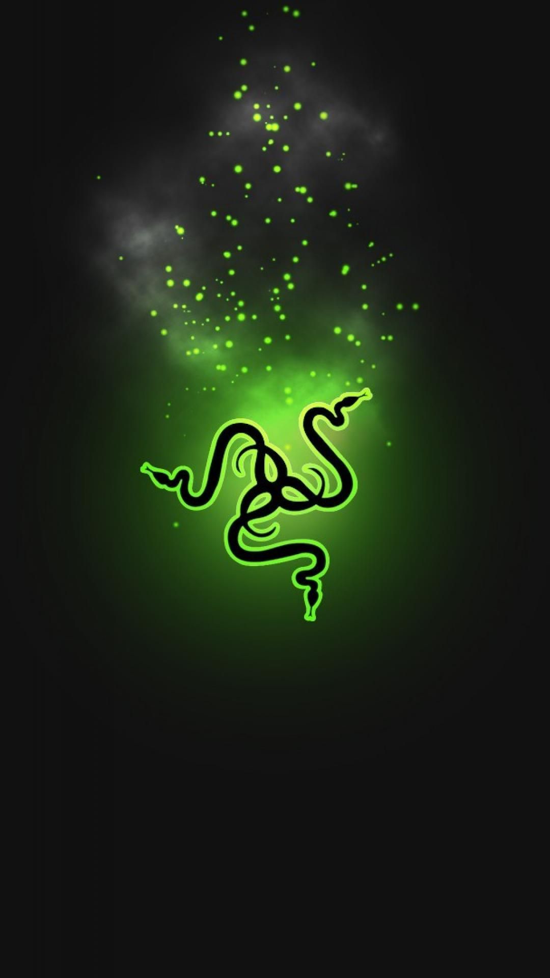Logo Razer verde neon, 1080x1920 Verticale, Telefono