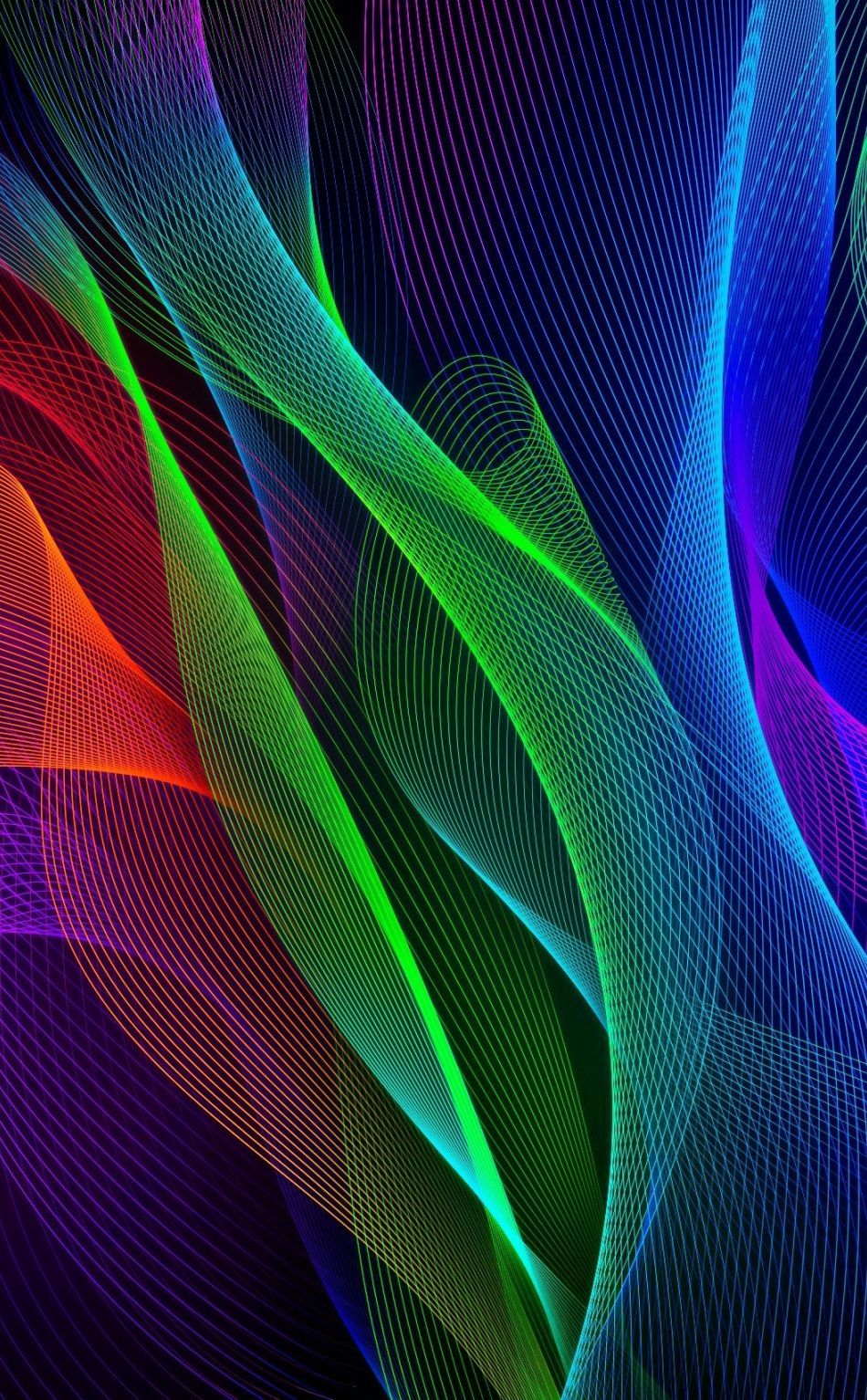 Onde astratte multicolore Razer, 950x1534 Verticale, Mobile