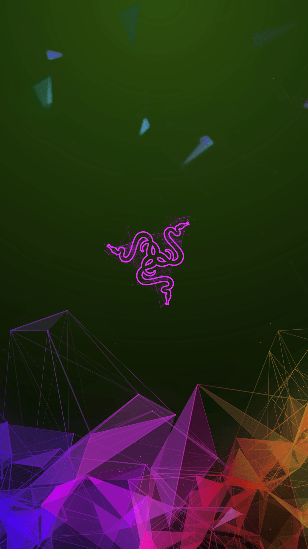 Logo Razer sfondo geometrico, 1080x1920 Verticale, Samsung Galaxy