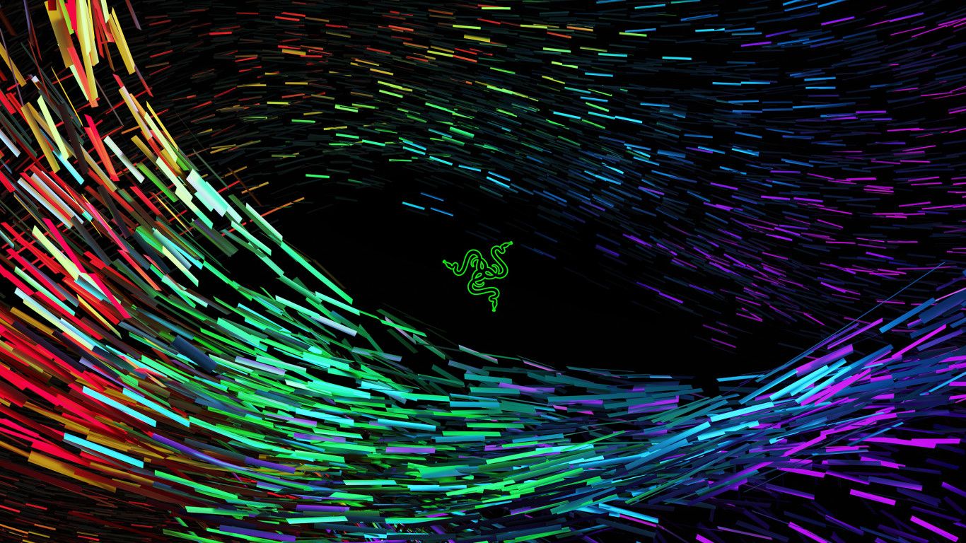 Razer onde astratte colorate, 1366x768 720p, Laptop