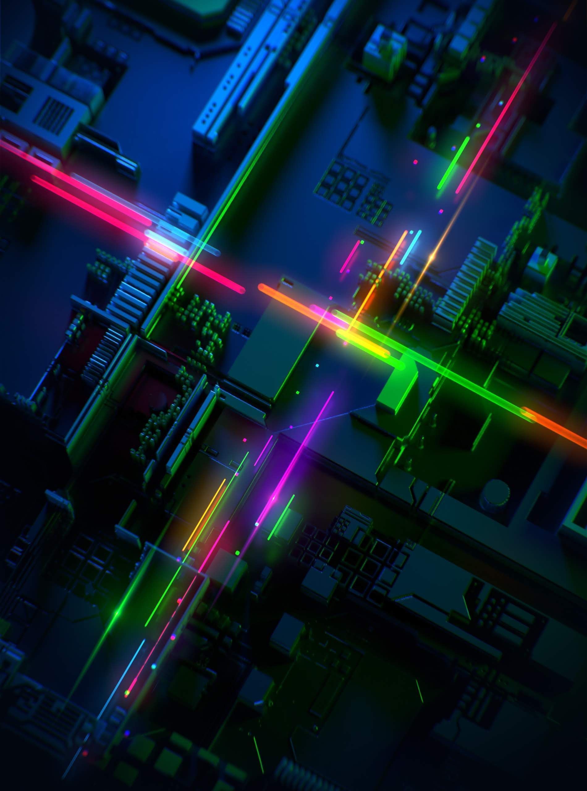 Circuito neon multicolore Razer, 1900x2560 Verticale, POCO