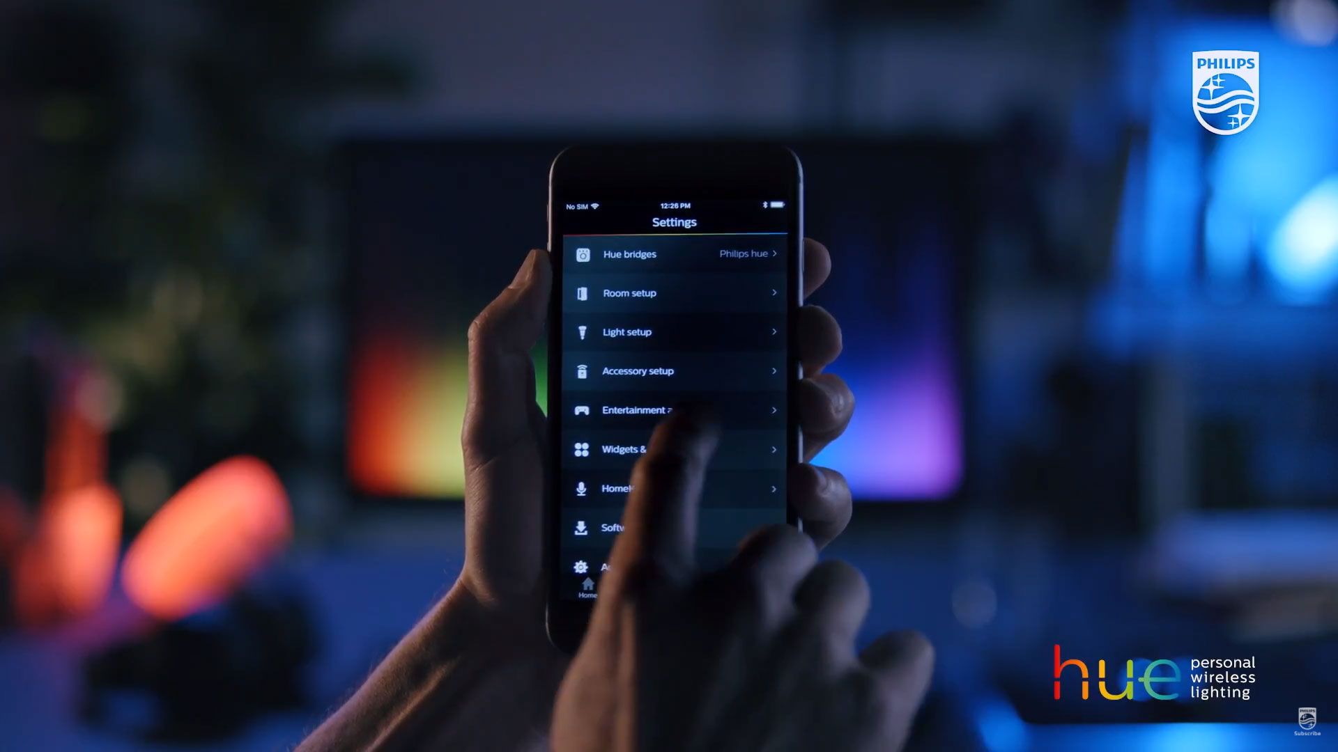Smartphone app Philips Hue, 1920x1080 Full HD, PC
