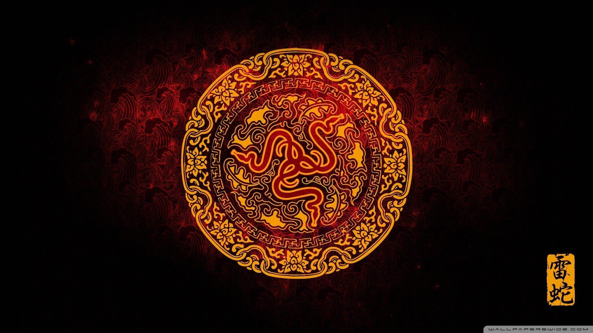 Logo Razer serpente dorato, 1920x1080 1080p, Laptop
