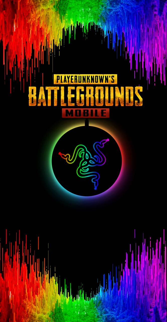 Logo Razer PUBG Mobile arcobaleno, 666x1280 Verticale, Android