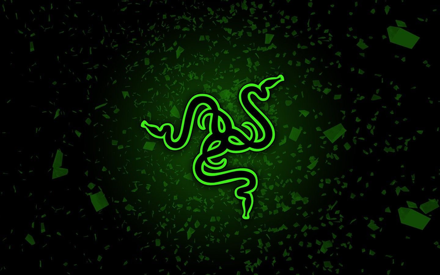 Logo Razer verde neon, 1440x900 HD, Desktop