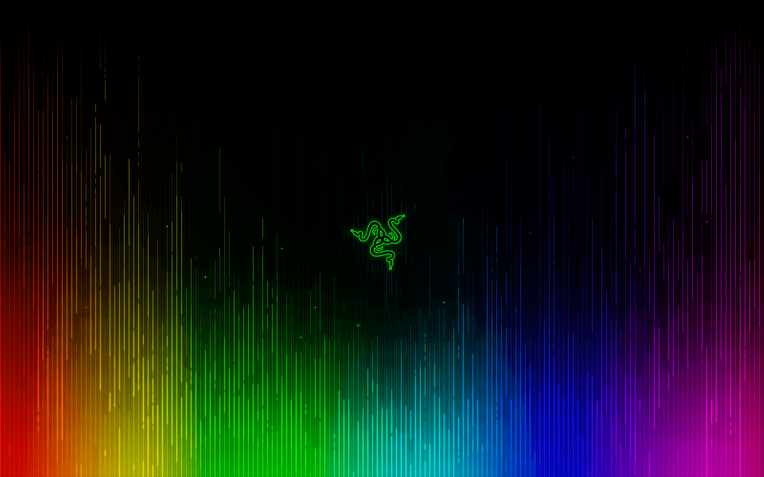 Logo Razer onde arcobaleno, 1280x720 HD, Desktop