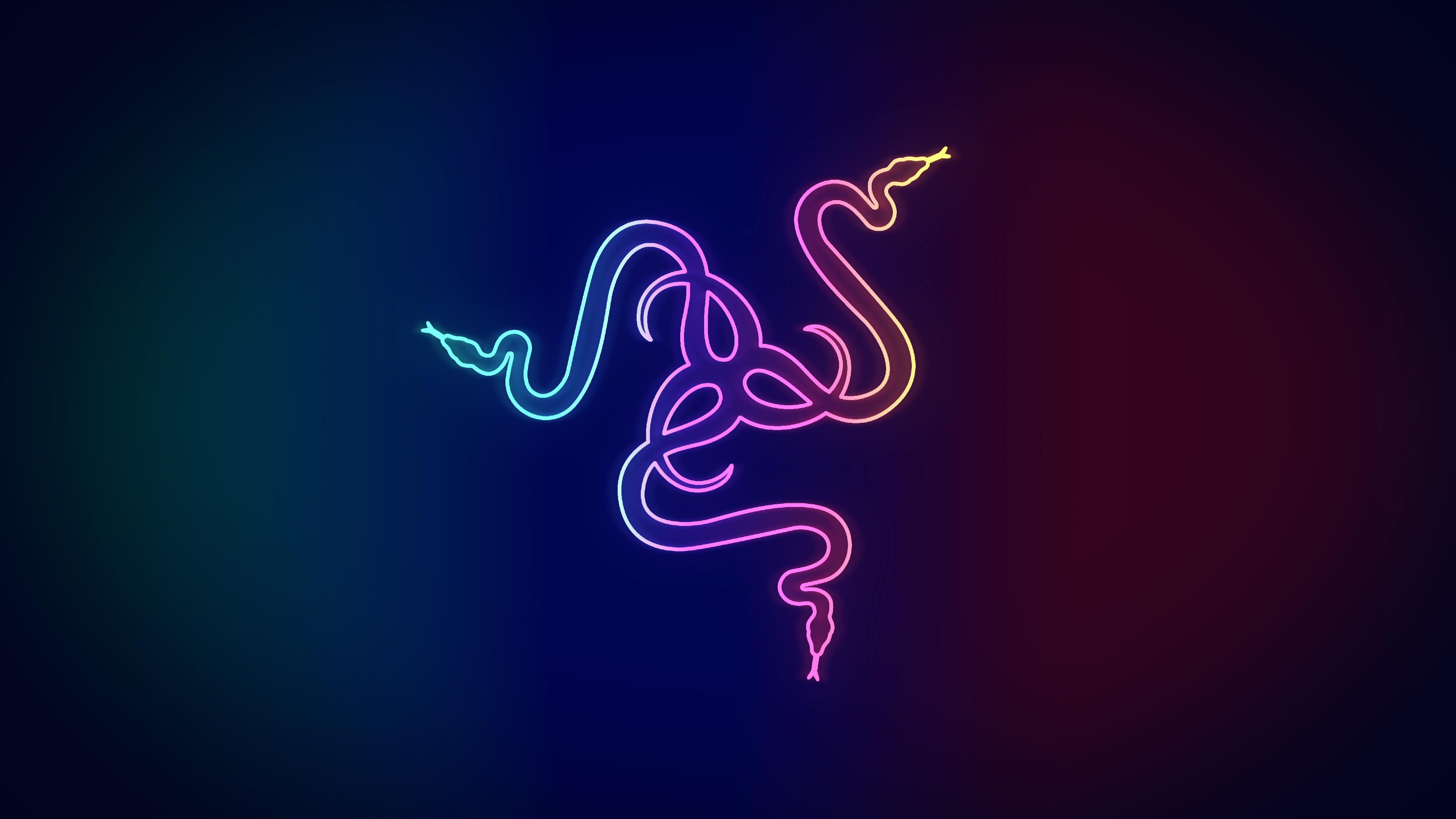 Logo Razer serpenti neon, 3840x2160 4K Ultra HD, Monitor 4K