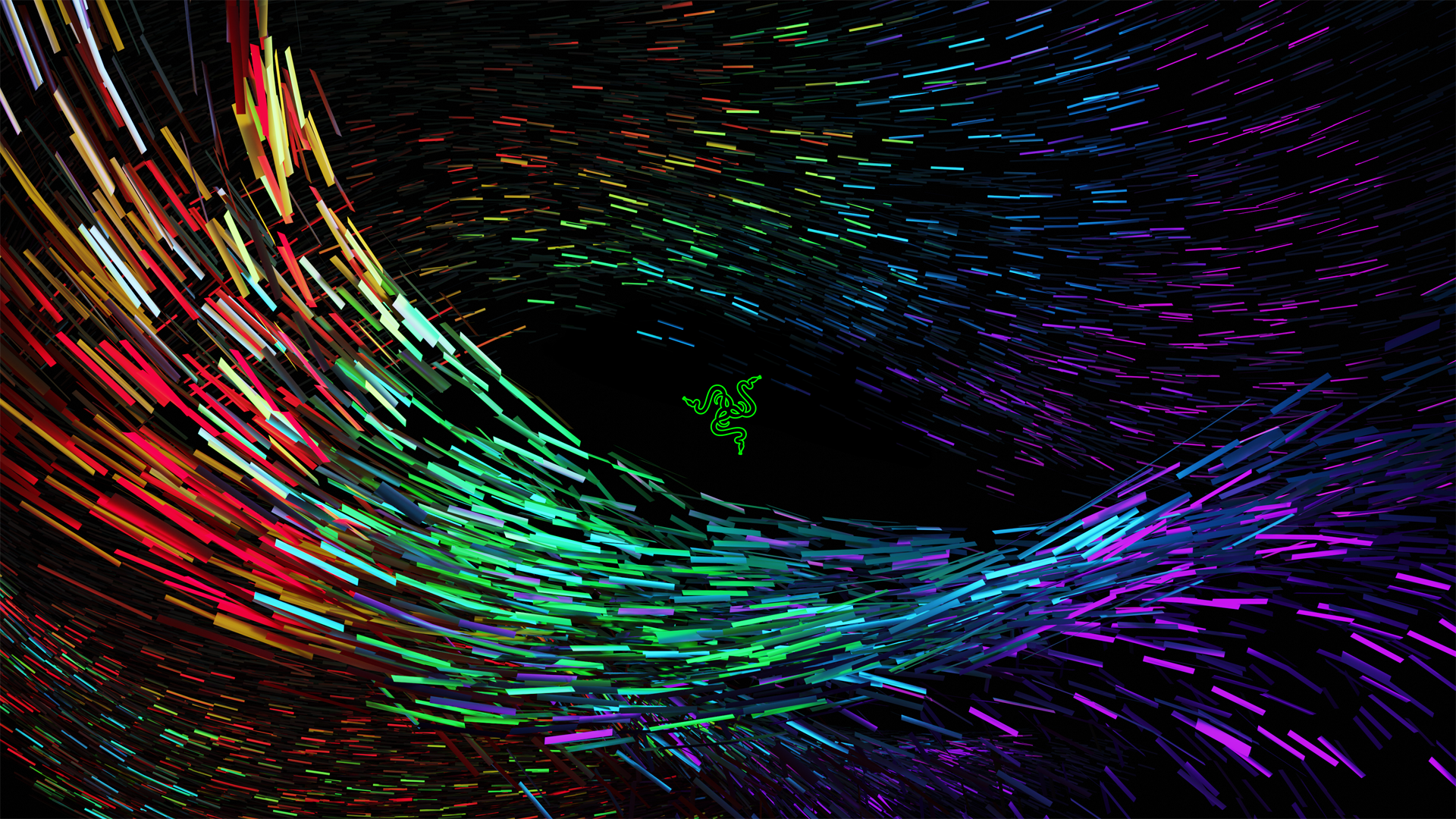 Logo Razer particelle colorate, 1920x1080 Full HD, PC