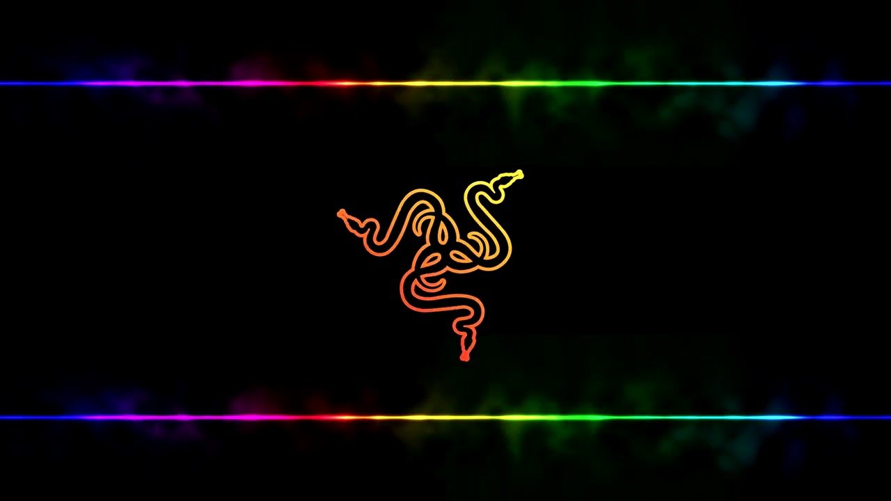 Logo Razer, sfondo arcobaleno nero, 2560x1600 WQXGA, Laptop