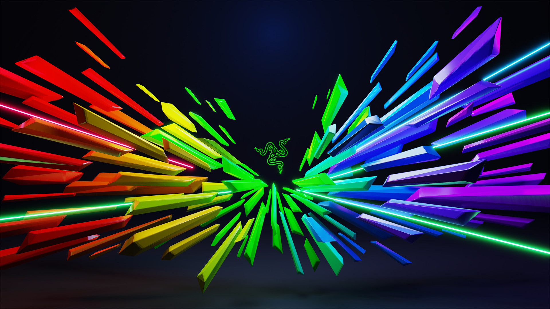 Logo Razer esplosione arcobaleno, 1920x1080 Full HD 1080p, Laptop