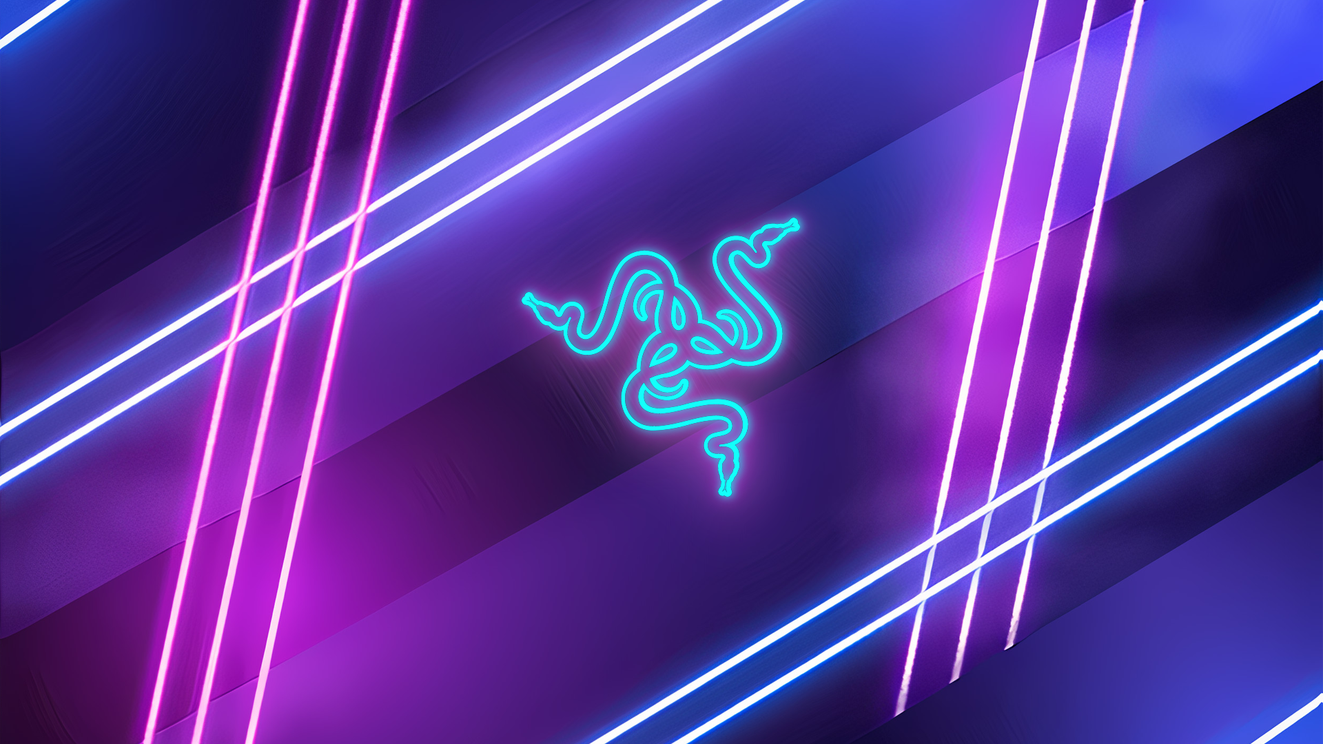 Logo Razer neon blu viola, 1920x1080 Full HD 1080p, Desktop
