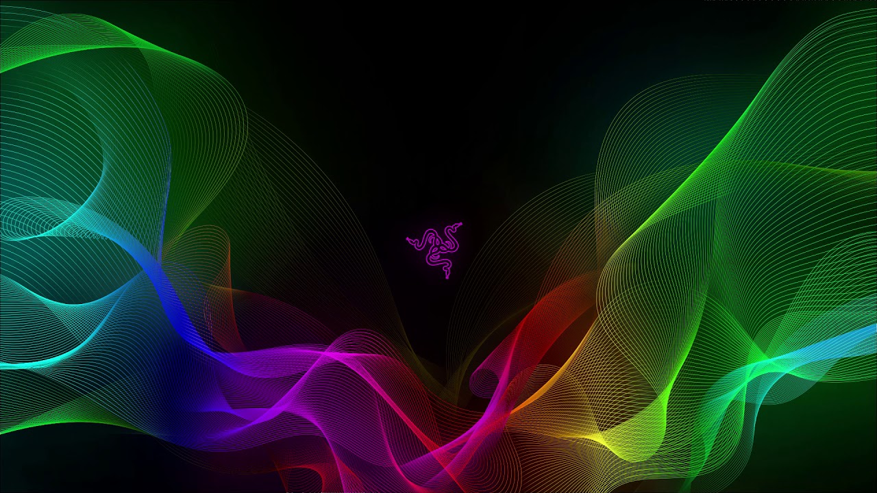 Logo Razer onde RGB, 1280x720 720p, PC