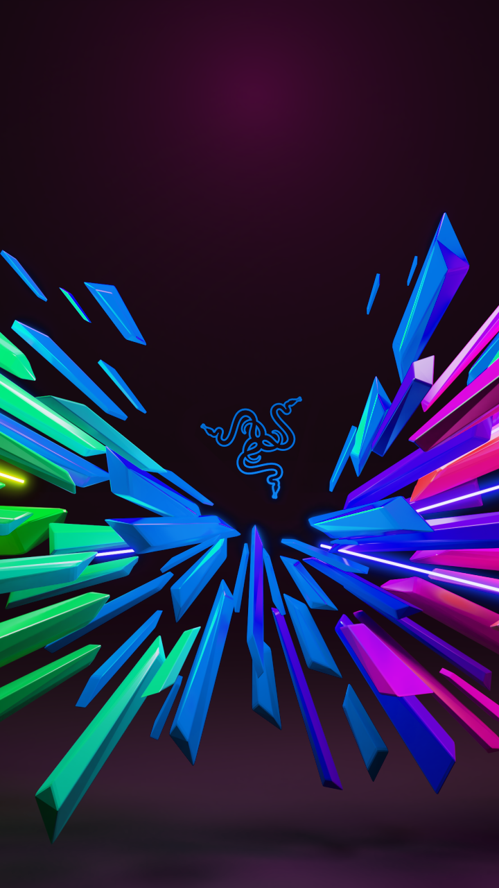 Logo Razer geometrico colorato, 720x1280 Verticale, Telefono