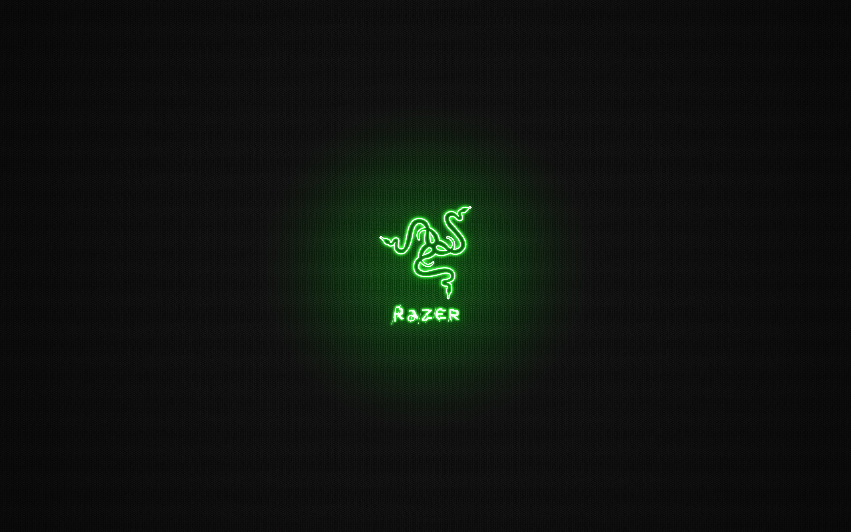 Logo Razer neon verde, periferiche gaming, 2880x1800 WQXGA, Laptop