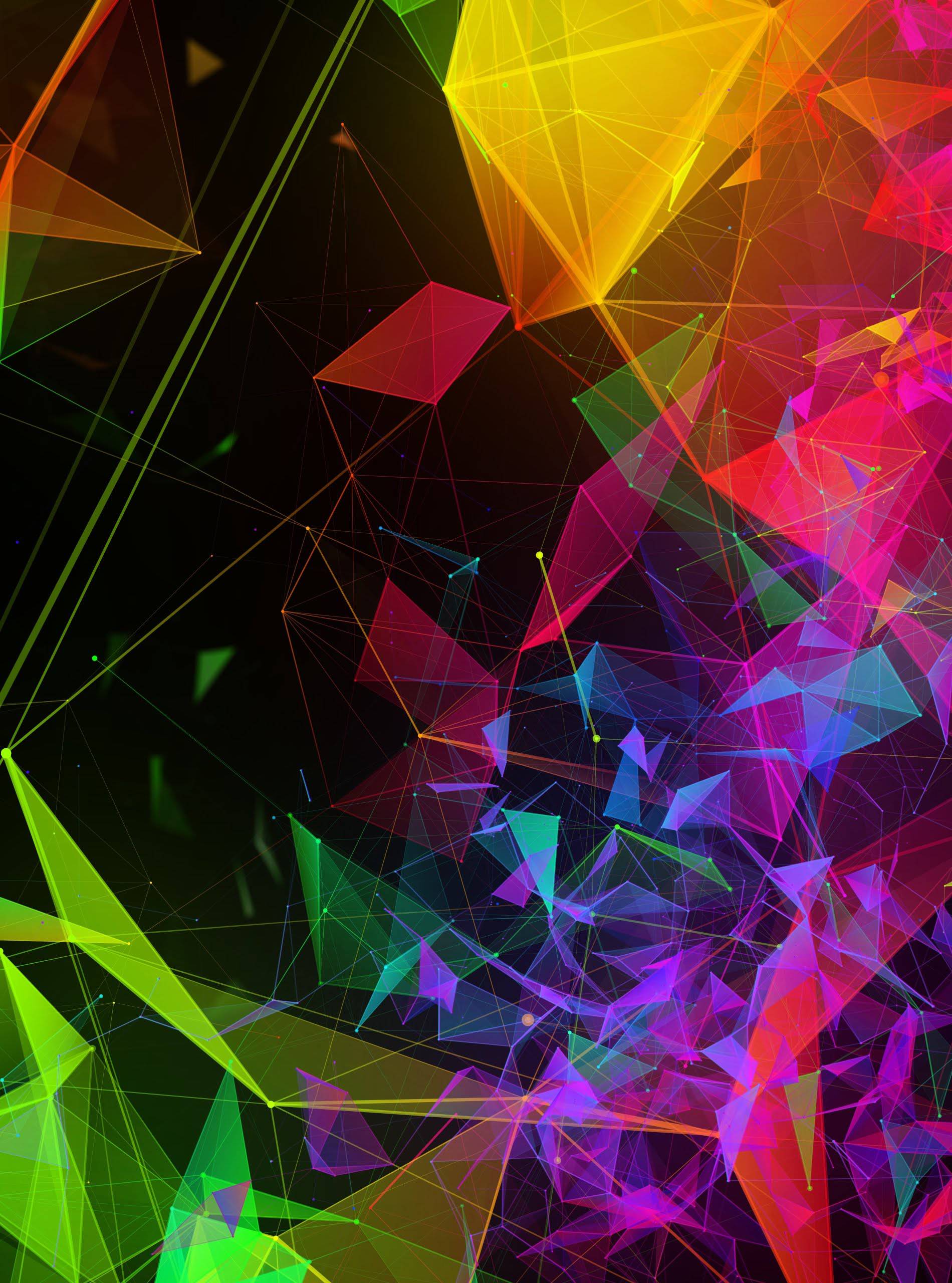 Forme geometriche astratte colorate, 1900x2560 Full HD Verticale, Smartphone